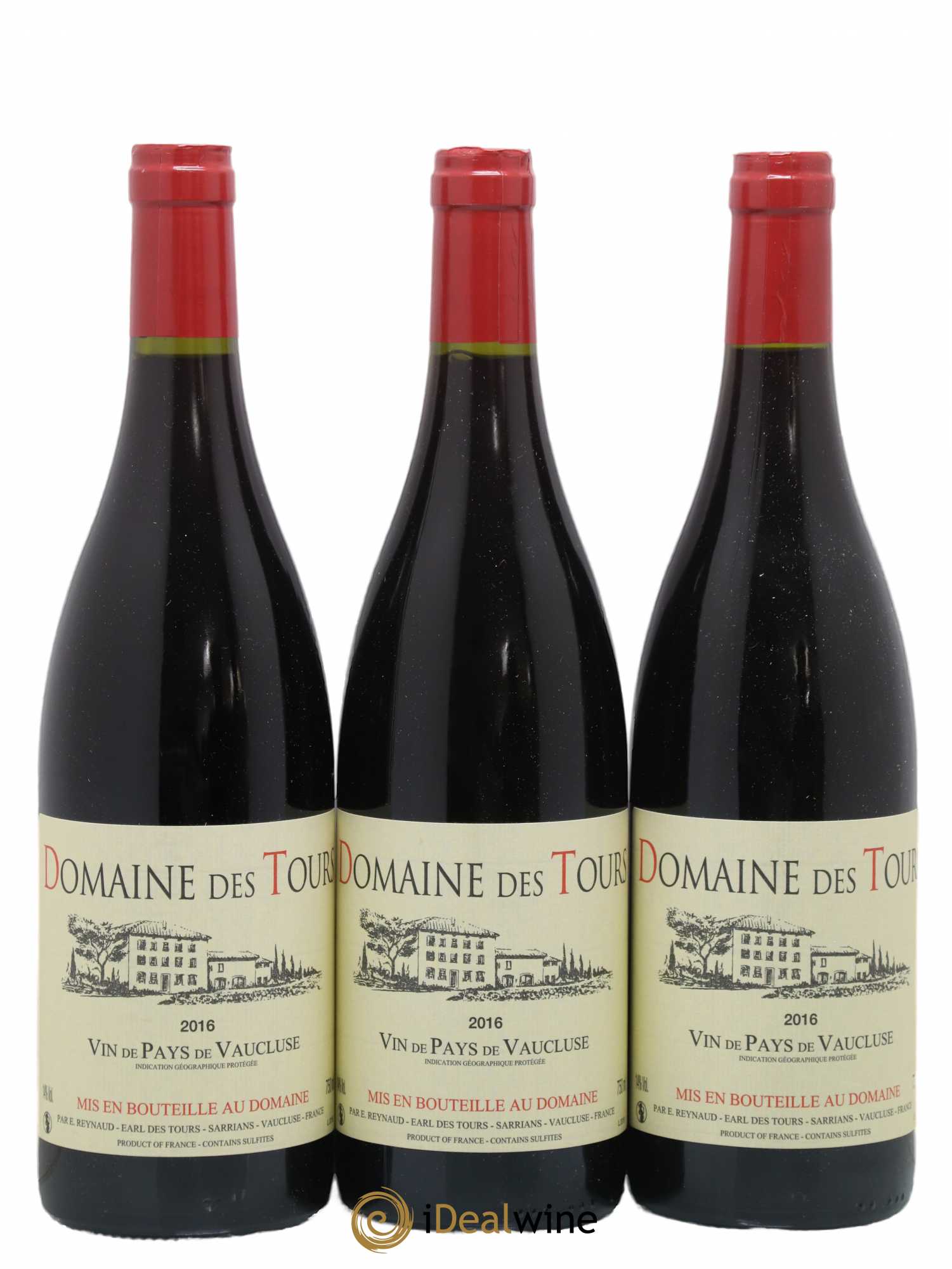 Vaucluse (Vin de Pays de Vaucluse) Domaine des Tours Emmanuel Reynaud 2016 - Lot de 3 bouteilles - 0