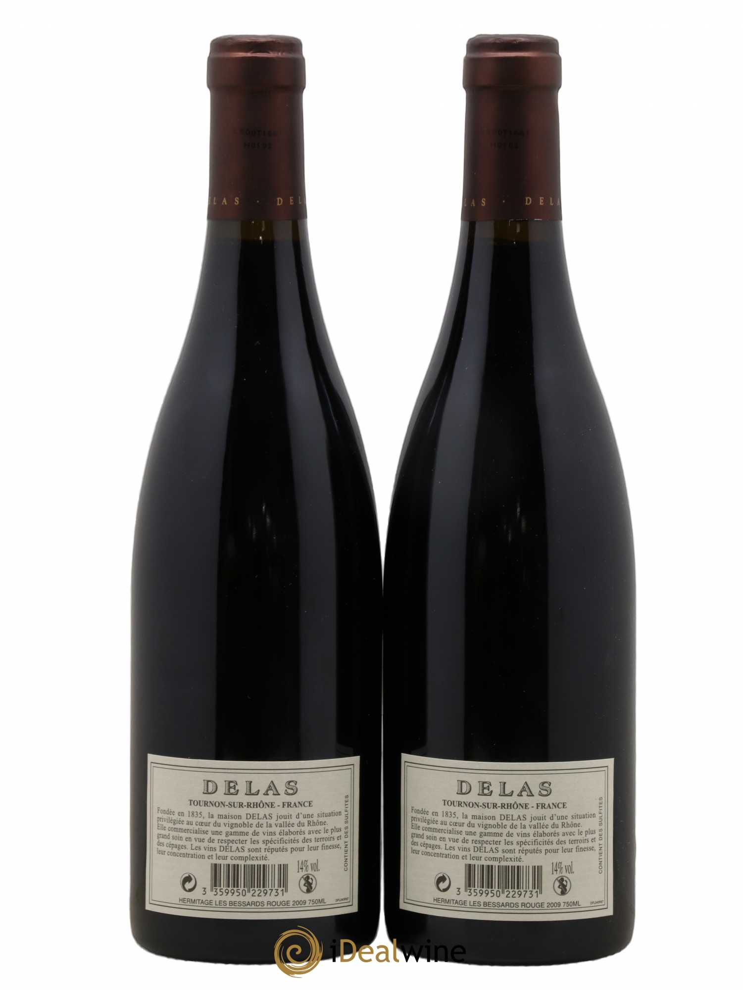 Hermitage Les Bessards Delas Frères 2009 - Lot de 2 bouteilles - 1