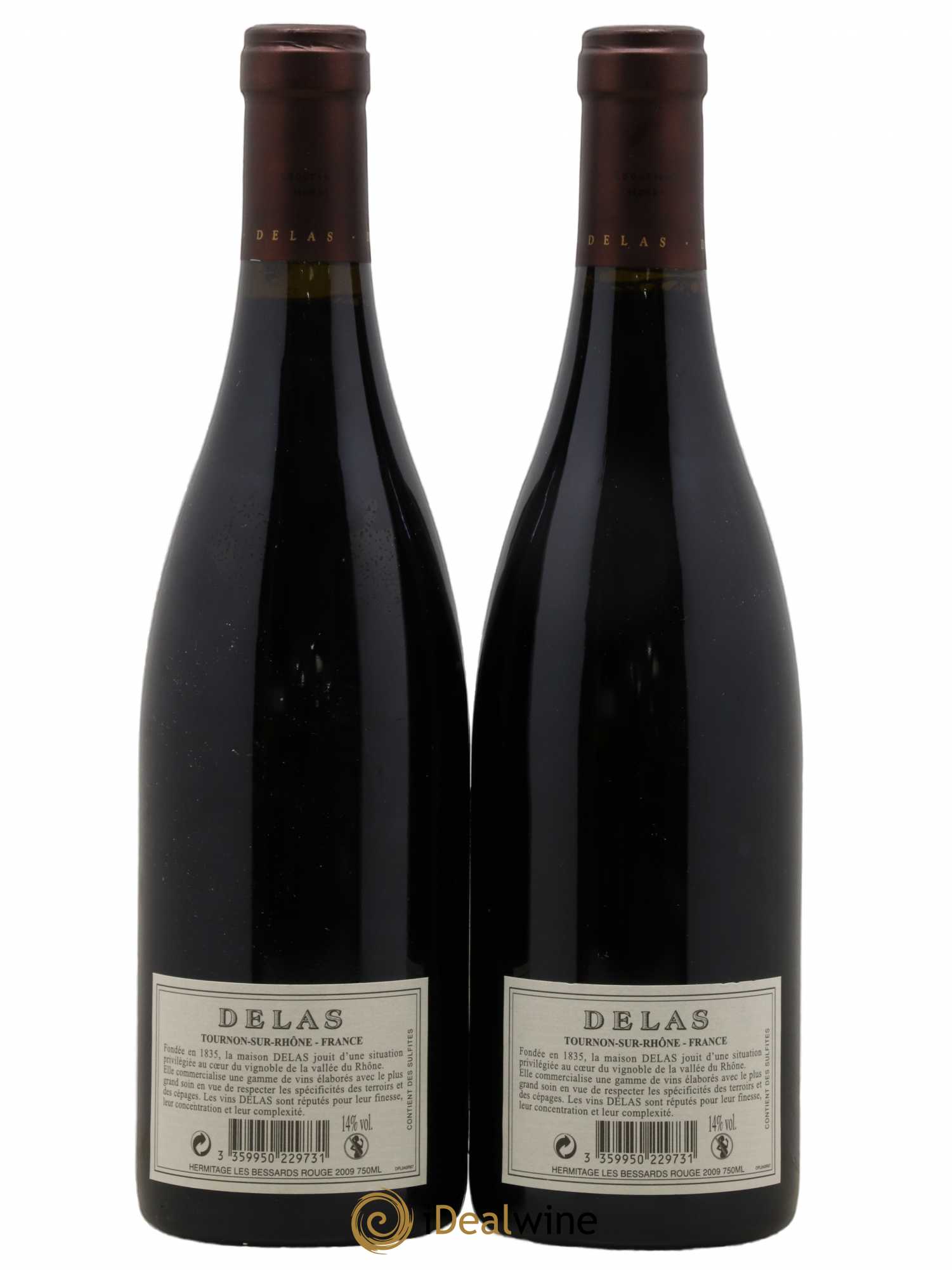 Hermitage Les Bessards Delas Frères 2009 - Lot de 2 bouteilles - 1