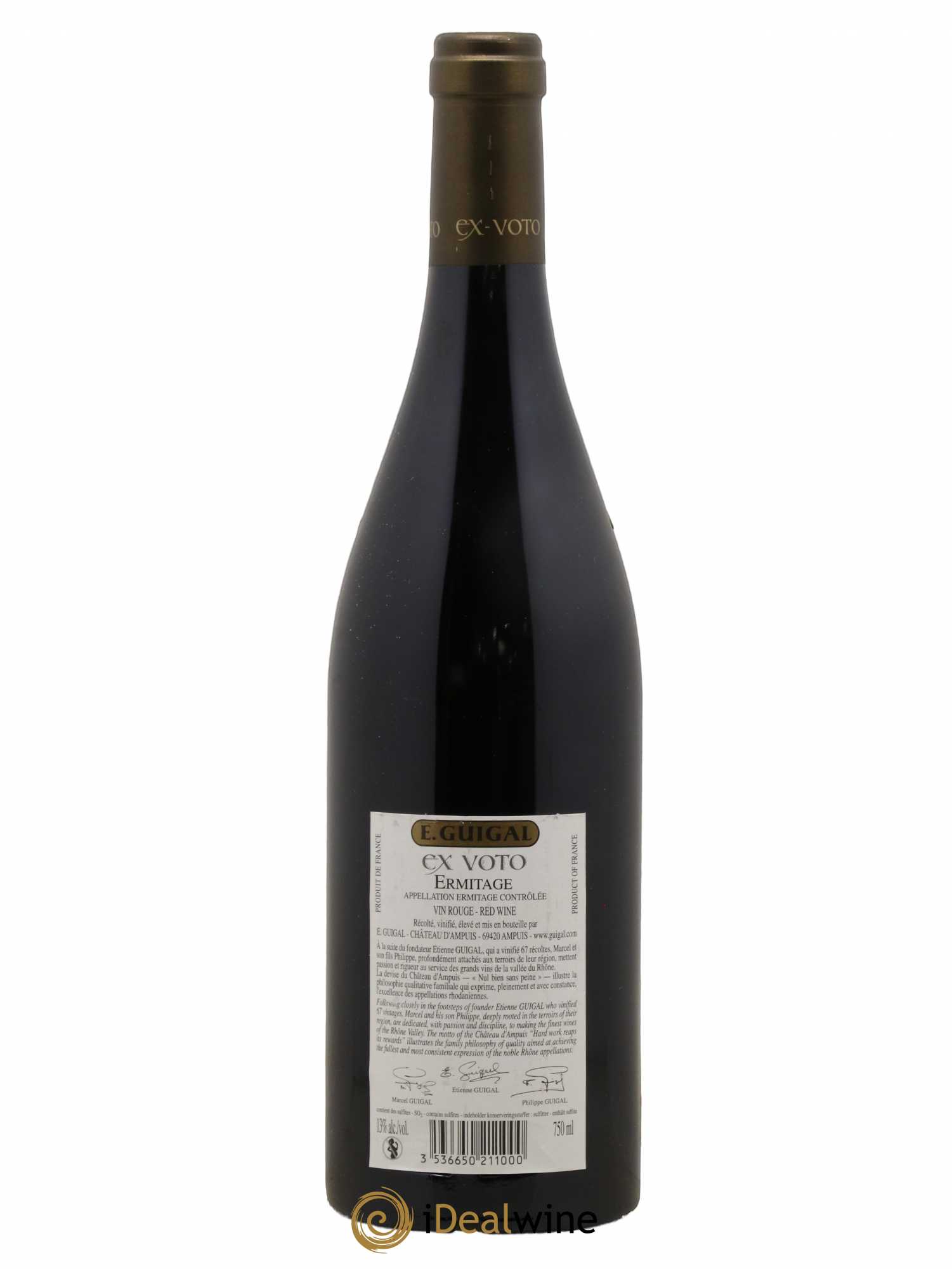 Ermitage Ex Voto Guigal 2009 - Lot de 1 bouteille - 1