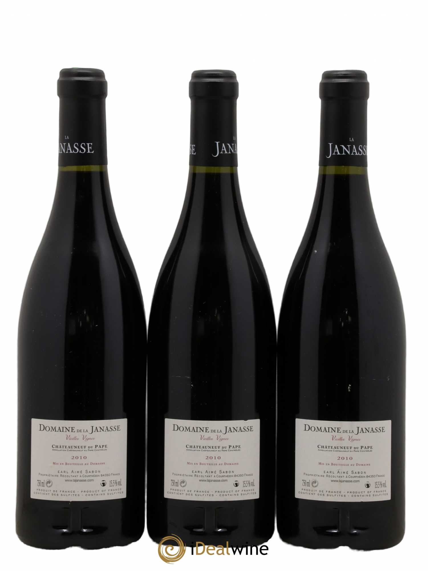 Châteauneuf-du-Pape Cuvée Vieilles Vignes La Janasse (Domaine de) 2010 - Lot de 3 bouteilles - 1