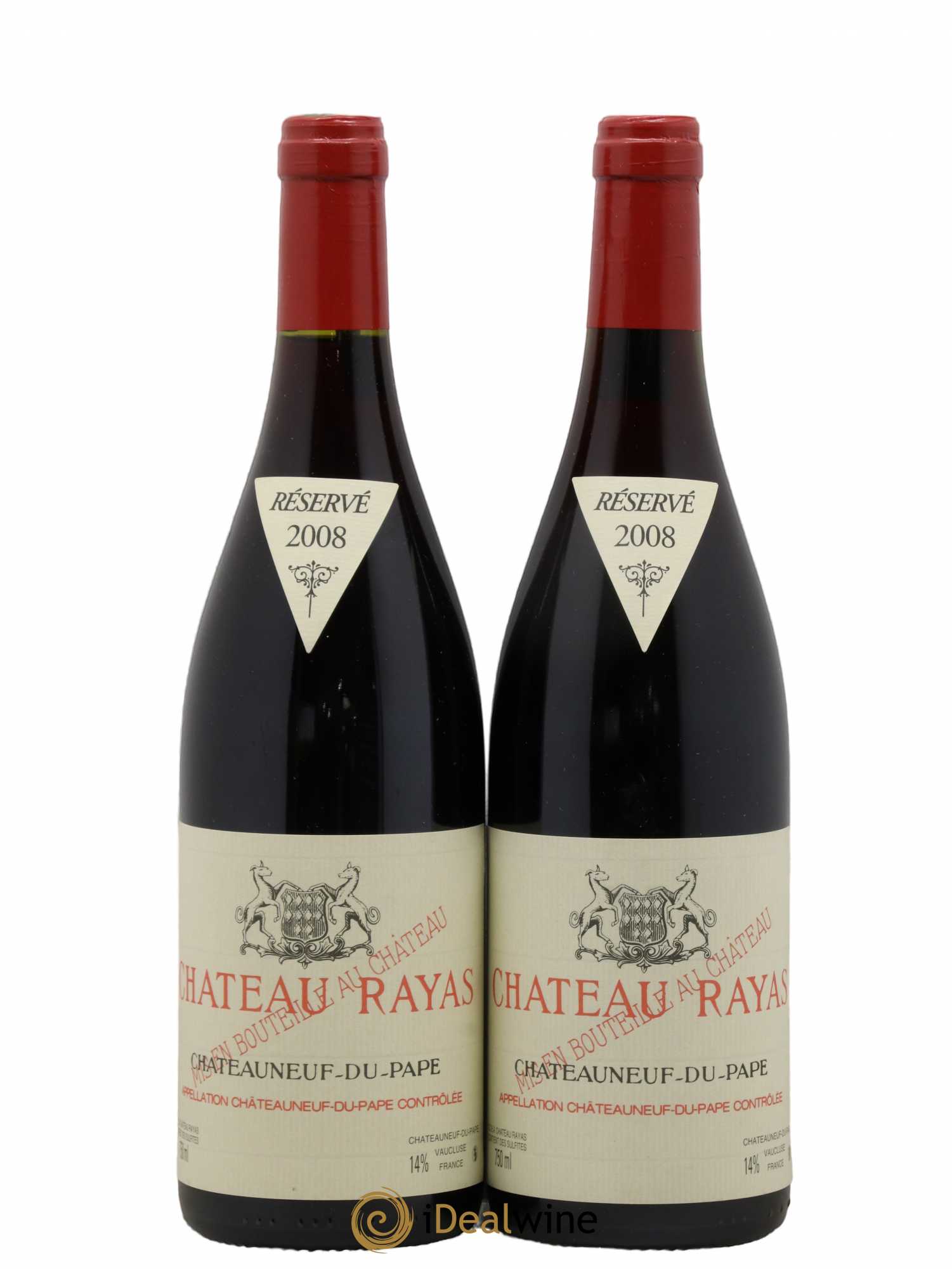 Châteauneuf-du-Pape Château Rayas Emmanuel Reynaud 2008 - Lot de 2 bouteilles - 0