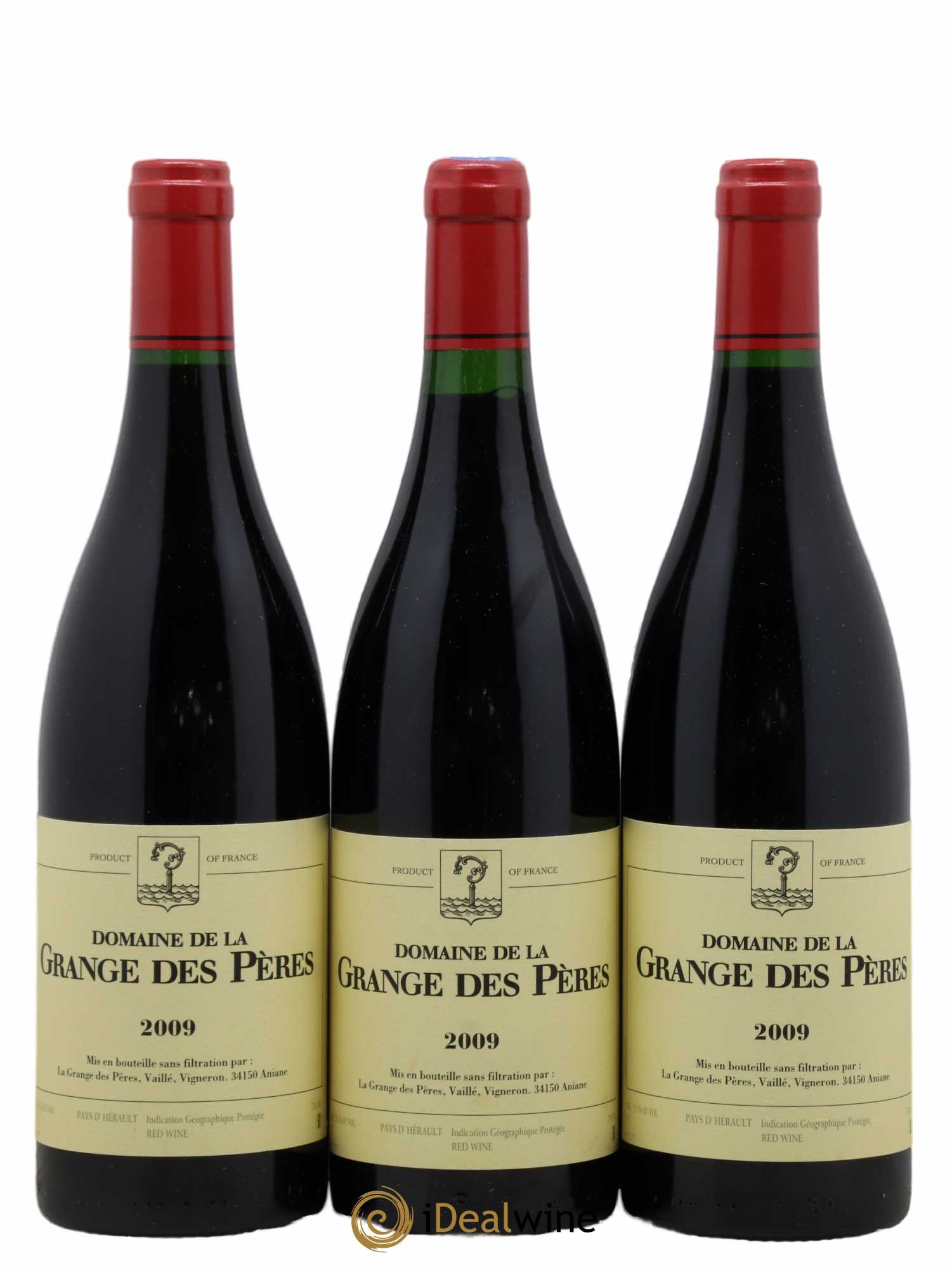 Pays d'Hérault Grange des Pères Laurent Vaillé 2009 - Lot de 3 bouteilles - 0