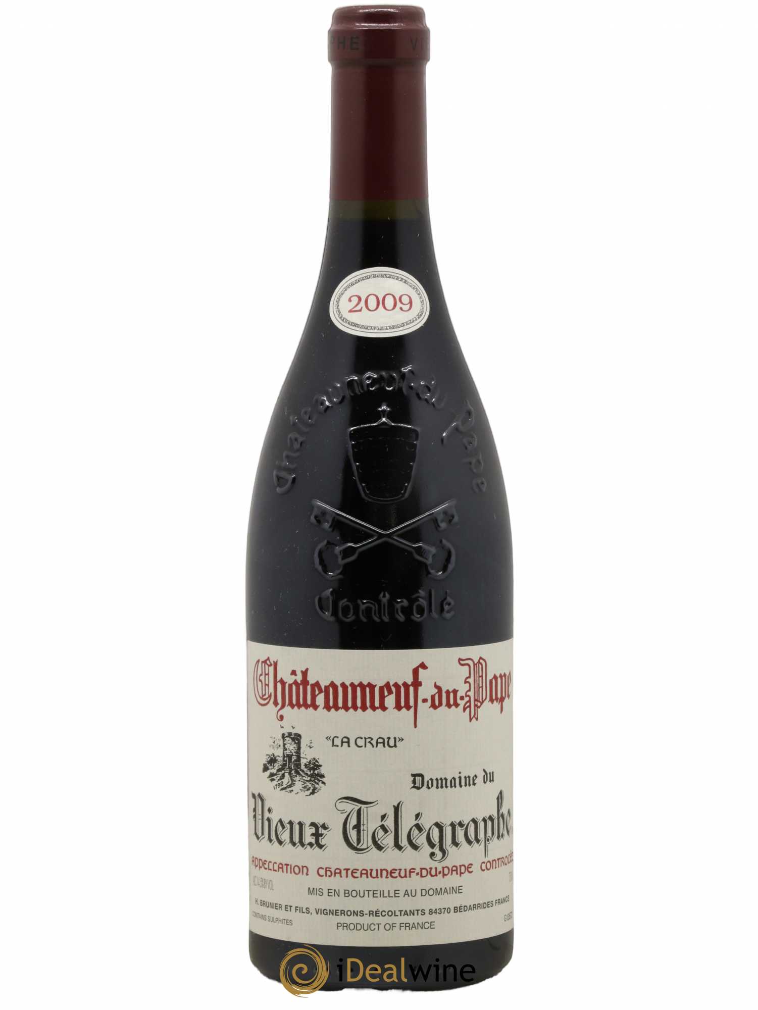Châteauneuf-du-Pape Vieux Télégraphe (Domaine du) Vignobles Brunier 2009 - Lot de 1 bouteille - 0