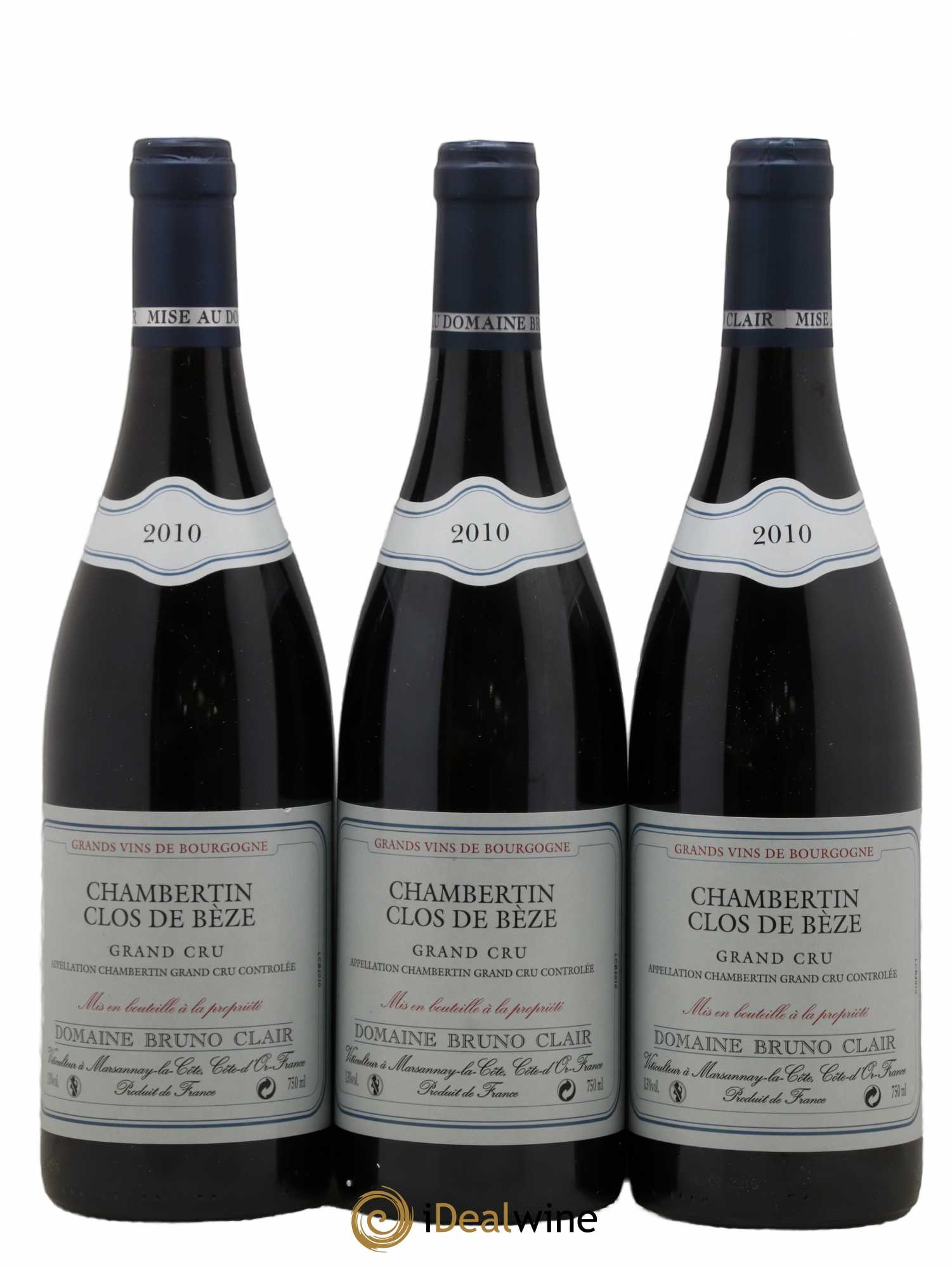 Chambertin Clos de Bèze Grand Cru Bruno Clair (Domaine) 2010 - Lot de 3 bouteilles - 0