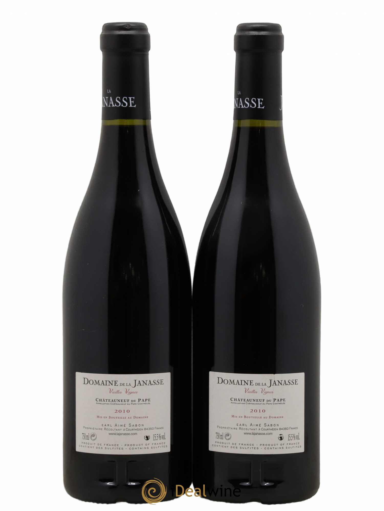 Châteauneuf-du-Pape Cuvée Vieilles Vignes La Janasse (Domaine de) 2010 - Lot de 2 bouteilles - 1