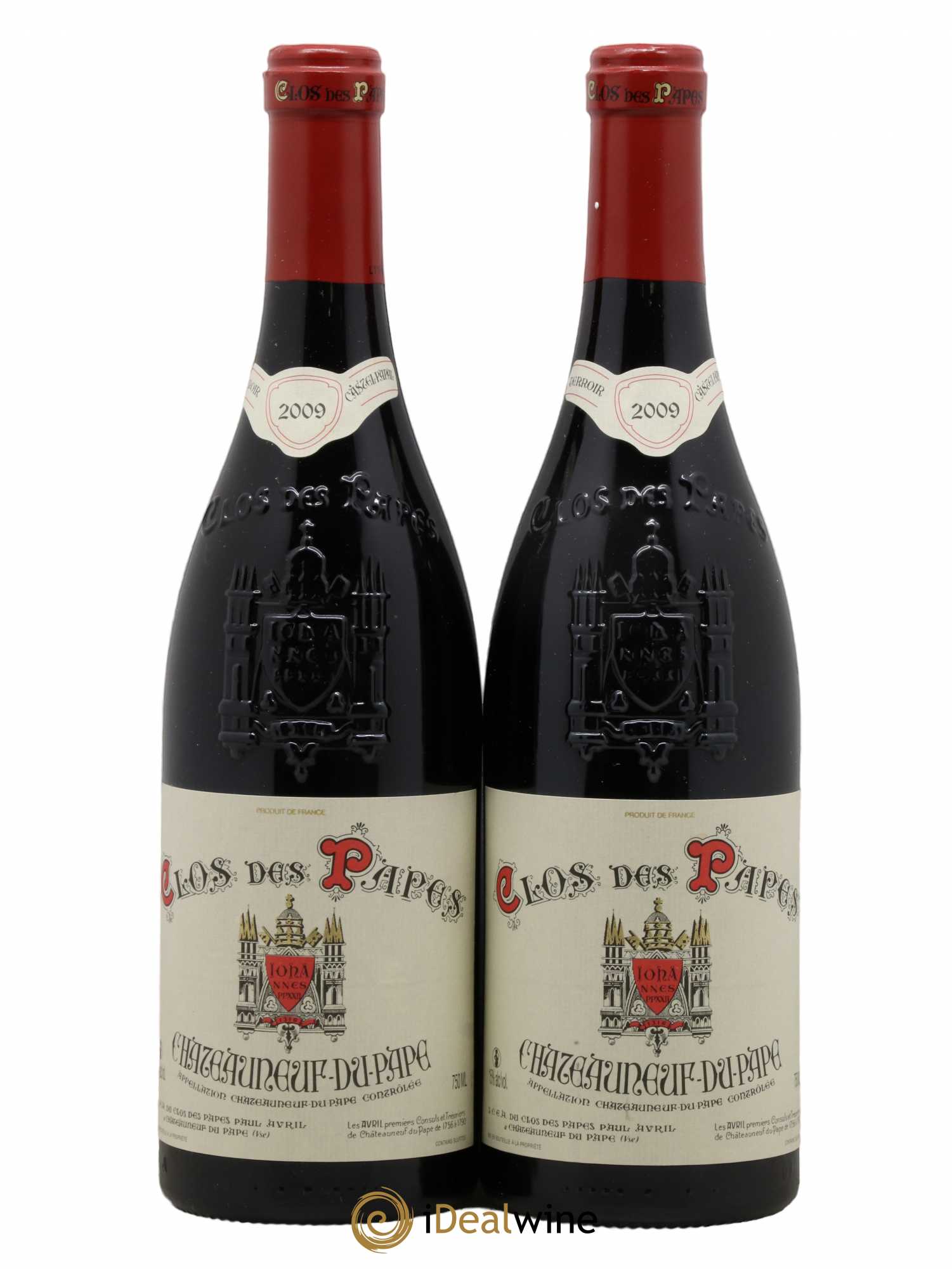 Châteauneuf-du-Pape Clos des Papes - Paul Avril 2009 - Lot de 2 bouteilles - 0