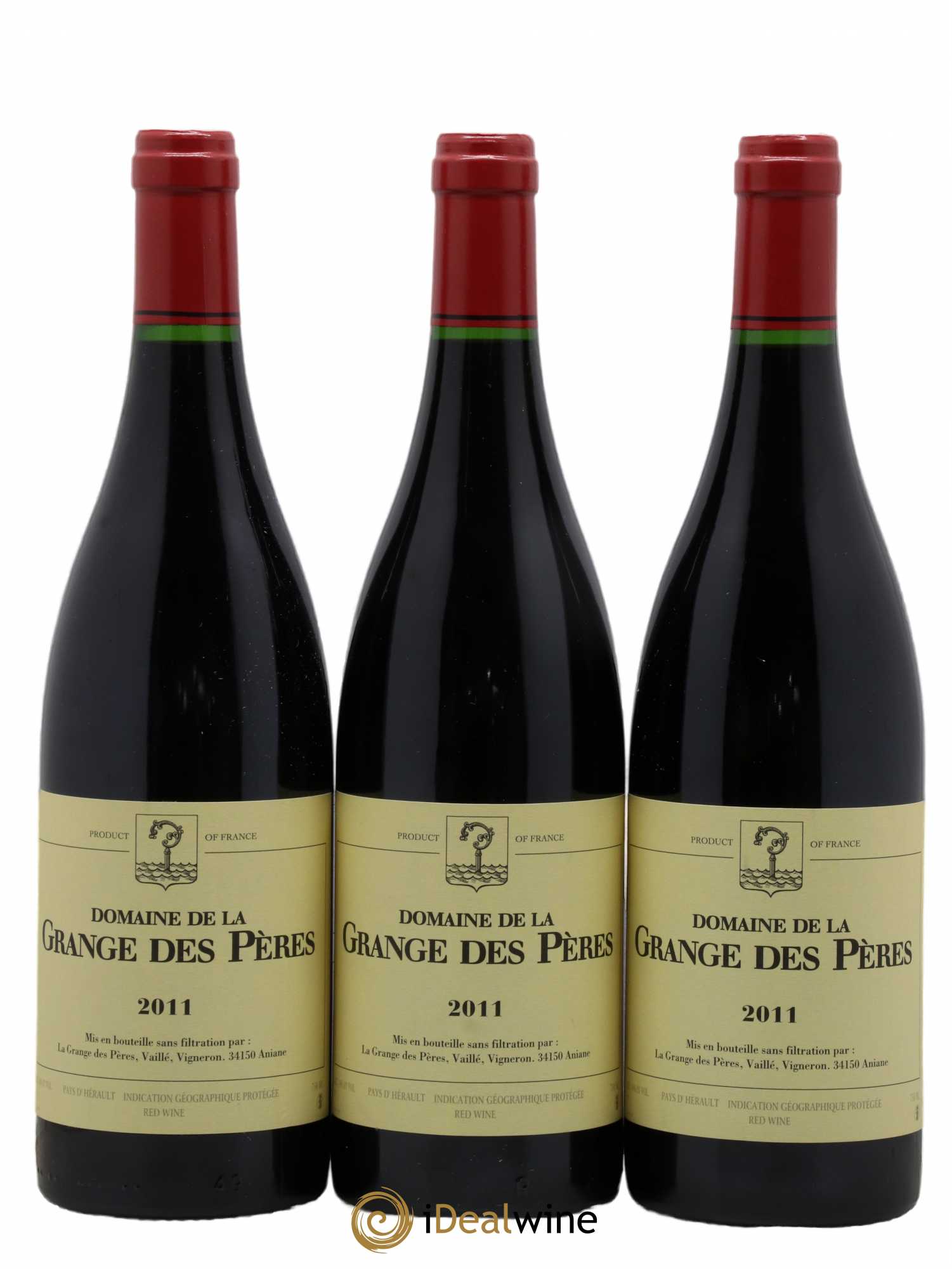 Pays d'Hérault Grange des Pères Laurent Vaillé 2011 - Lot de 3 bouteilles - 0