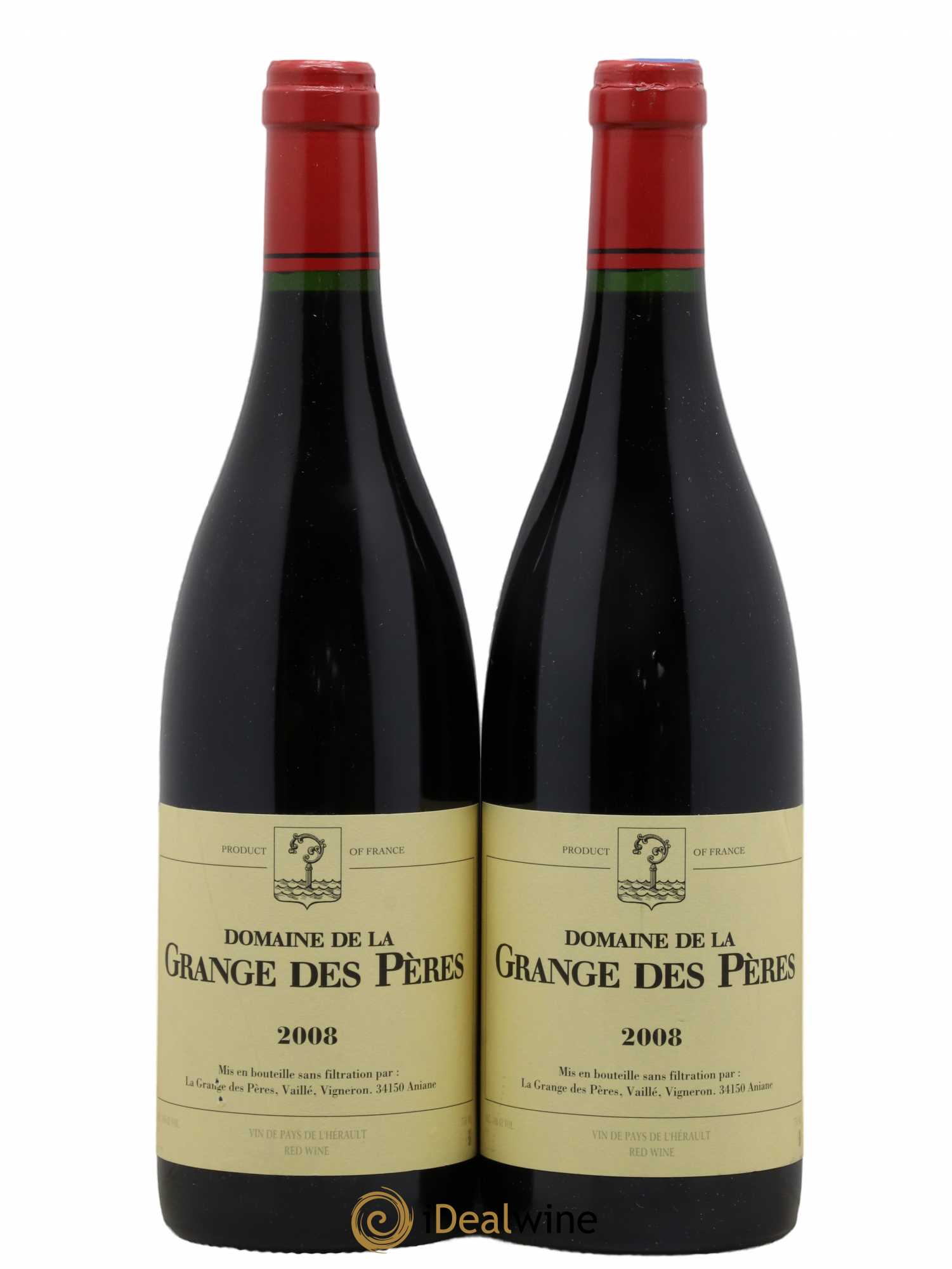 Pays d'Hérault Grange des Pères Laurent Vaillé 2008 - Lot de 2 bouteilles - 0