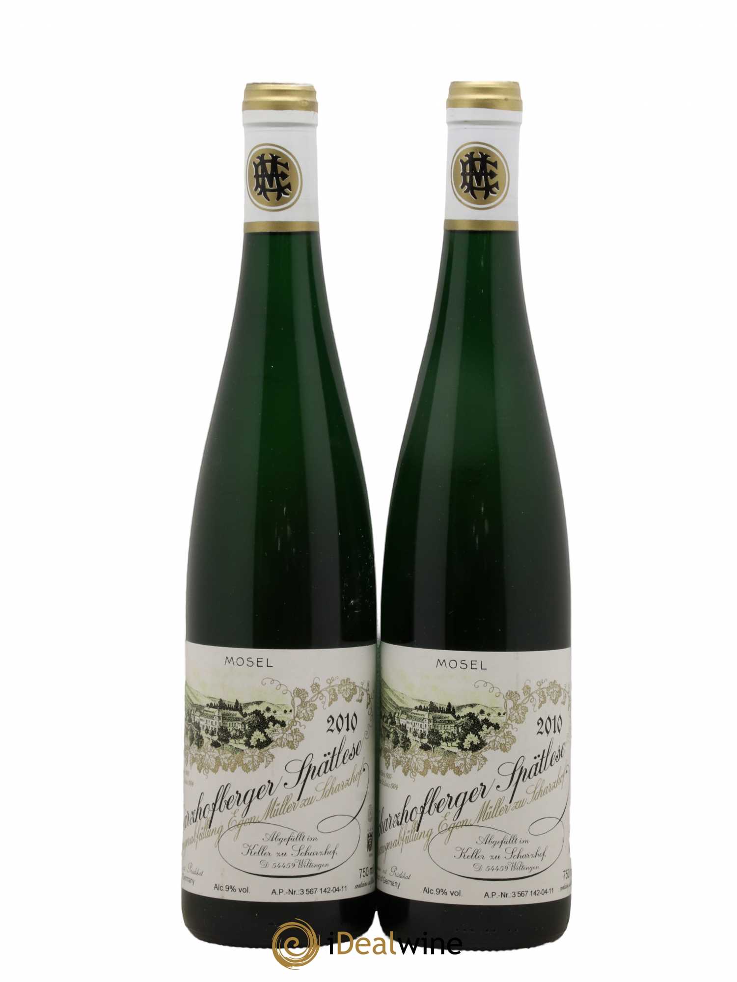 Riesling Scharzhofberger Spatlese Egon Muller 2010 - Lotto di 2 bottiglie - 0