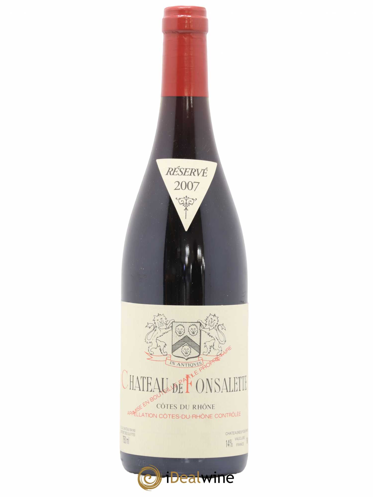 Côtes-du-Rhône Château de Fonsalette Emmanuel Reynaud 2007 - Lot de 1 bouteille - 0