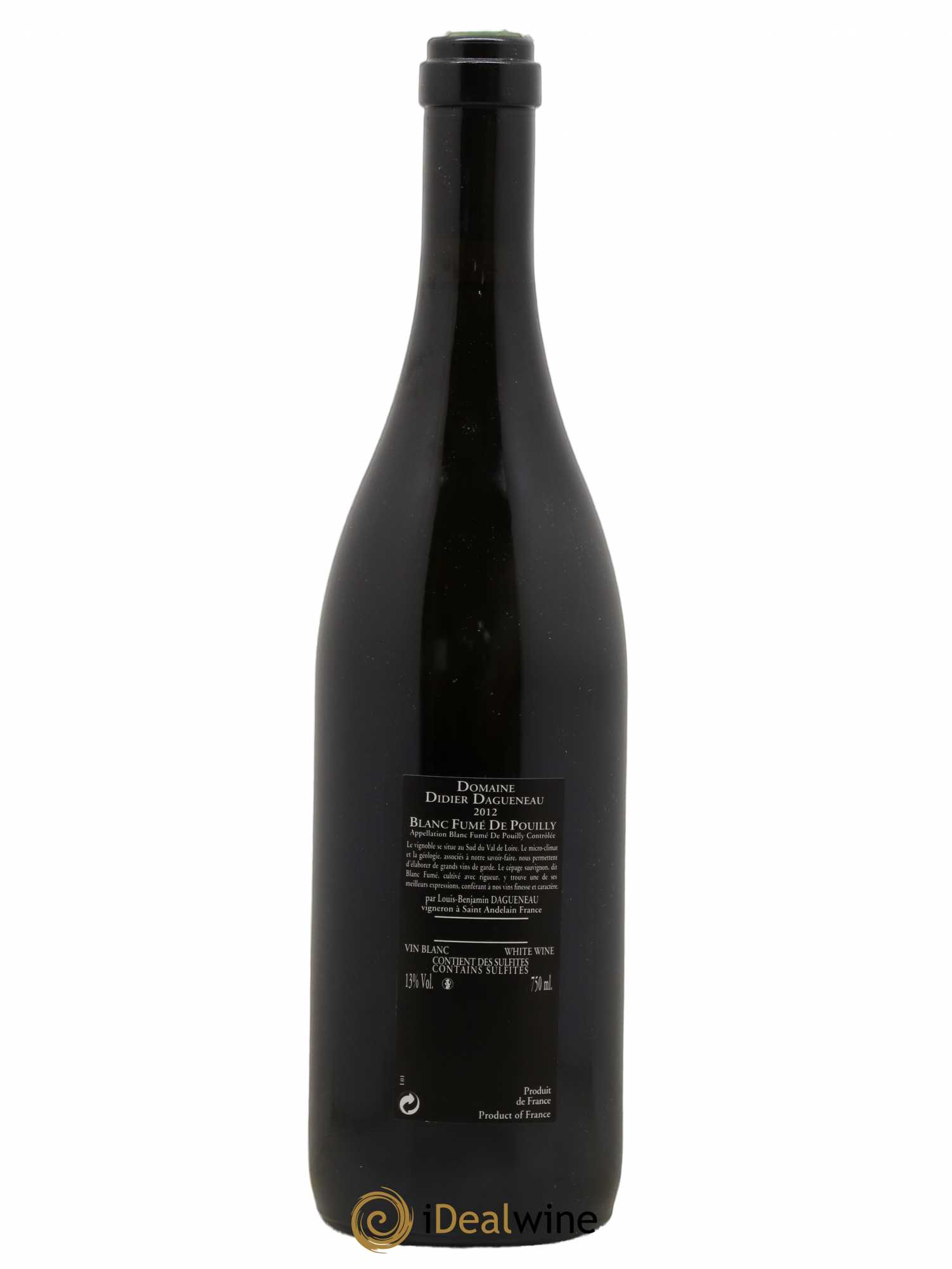 Vin de France (anciennement Pouilly-Fumé) Silex Dagueneau (Domaine Didier - Louis-Benjamin) 2012 - Lot de 1 bouteille - 1