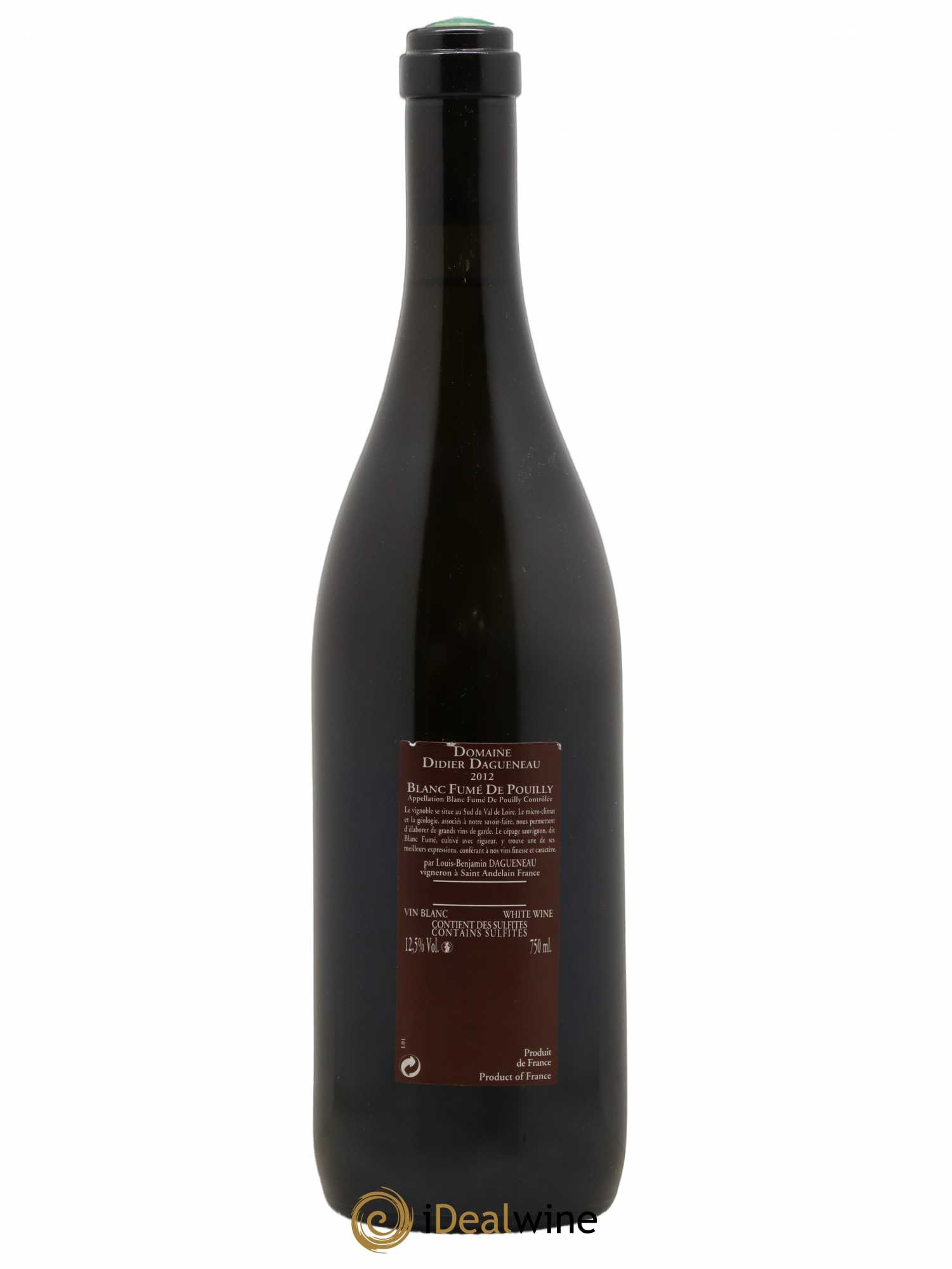 Vin de France (anciennement Pouilly-Fumé) Pur Sang Dagueneau (Domaine Didier - Louis-Benjamin) 2012 - Lot de 1 bouteille - 1