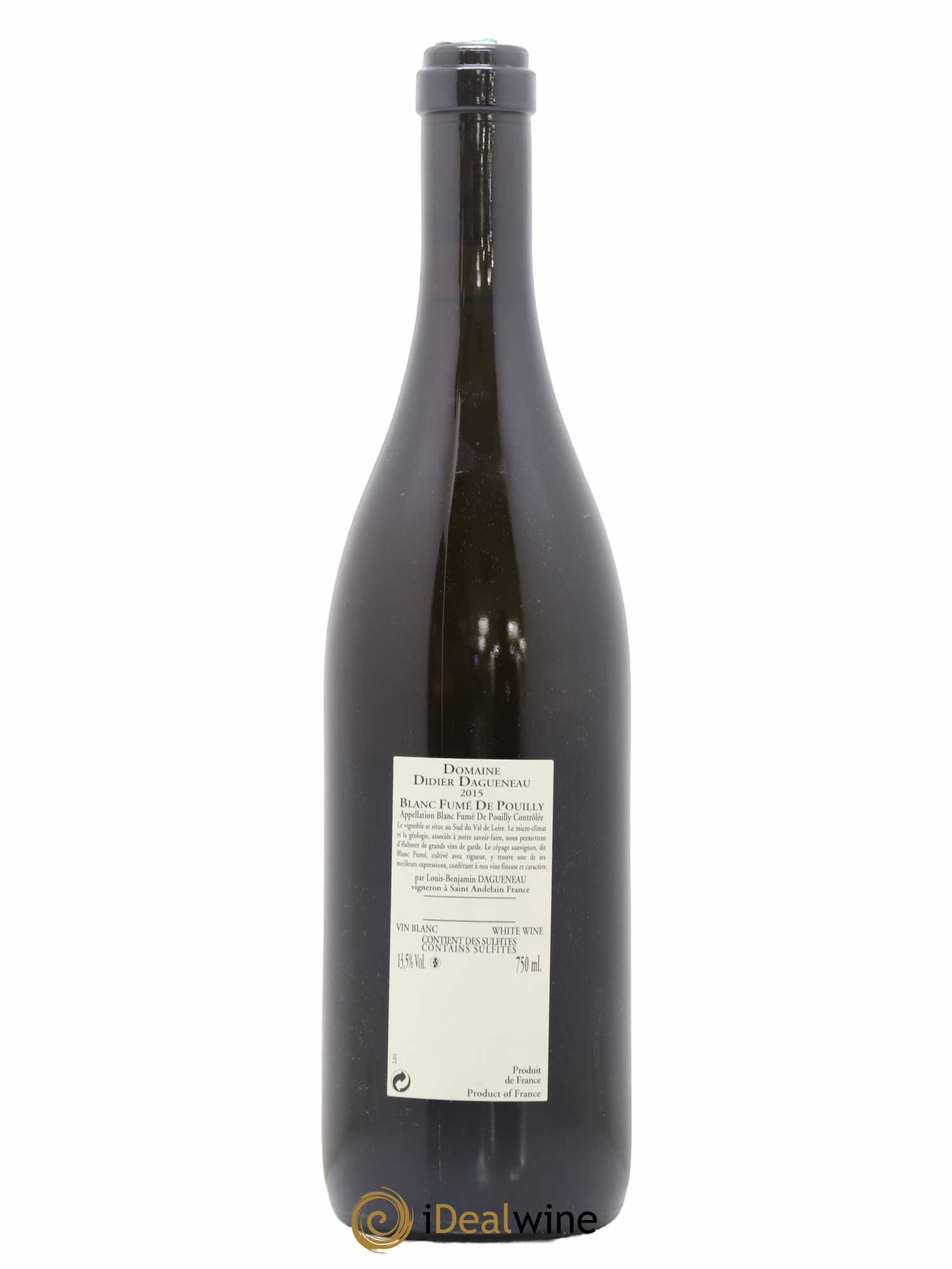 Vin de France (anciennement Pouilly-Fumé) Buisson Renard Dagueneau (Domaine Didier - Louis-Benjamin) 2015 - Lot de 1 bouteille - 1