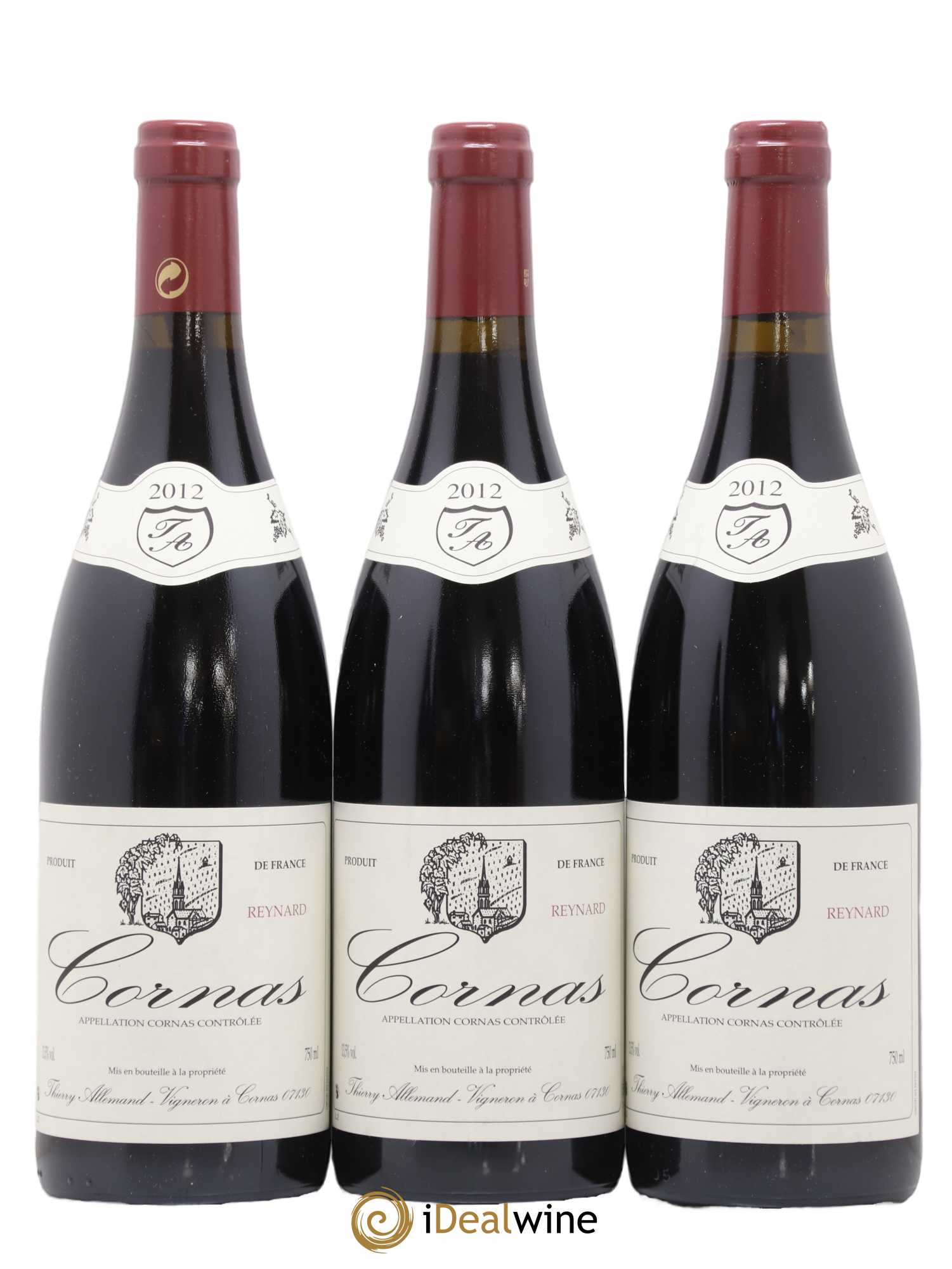 Cornas Reynard Thierry Allemand 2012 - Lot de 3 bouteilles - 0