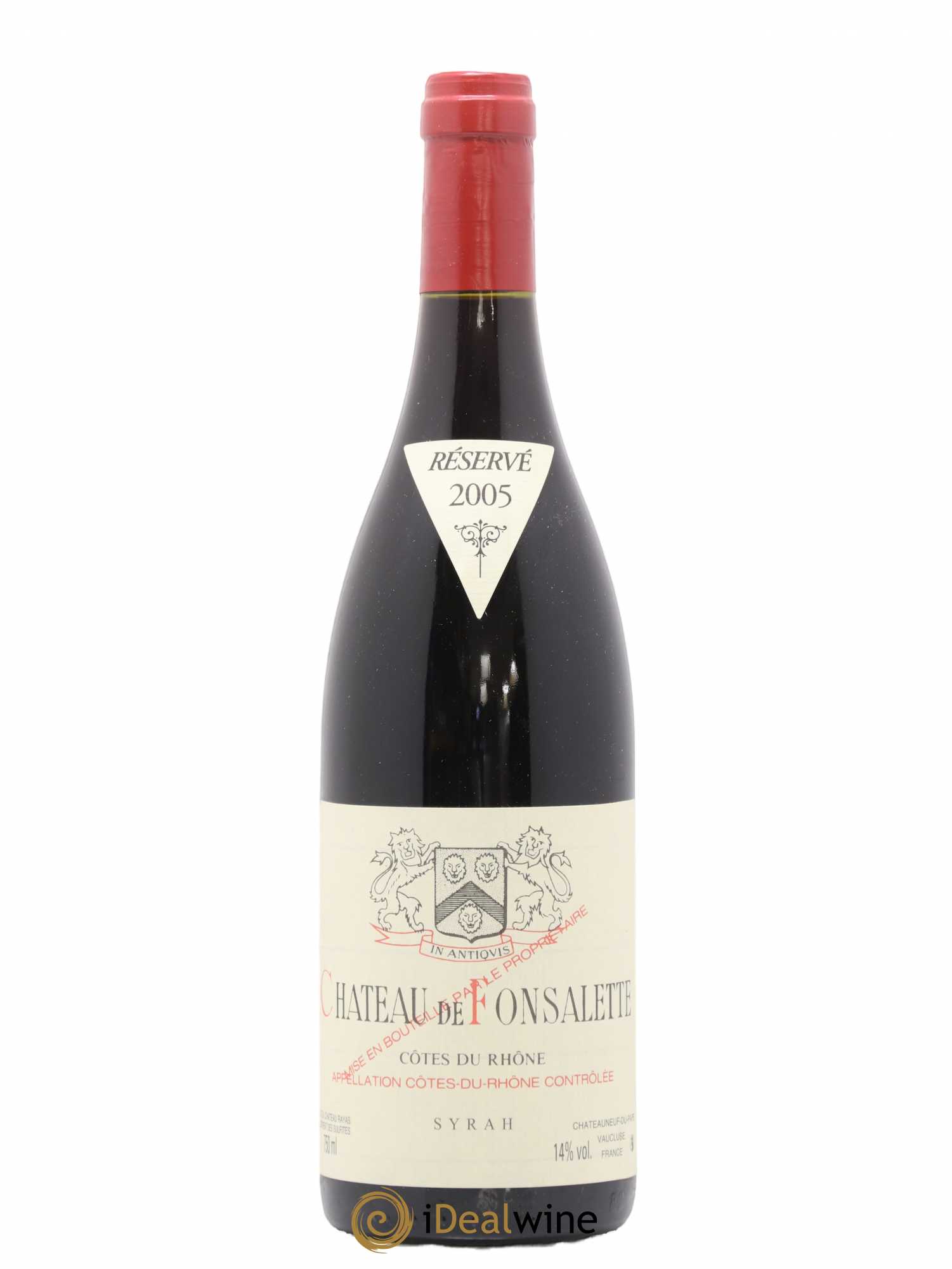 Côtes-du-Rhône Cuvée Syrah Château de Fonsalette 2005 - Lot de 1 bouteille - 0