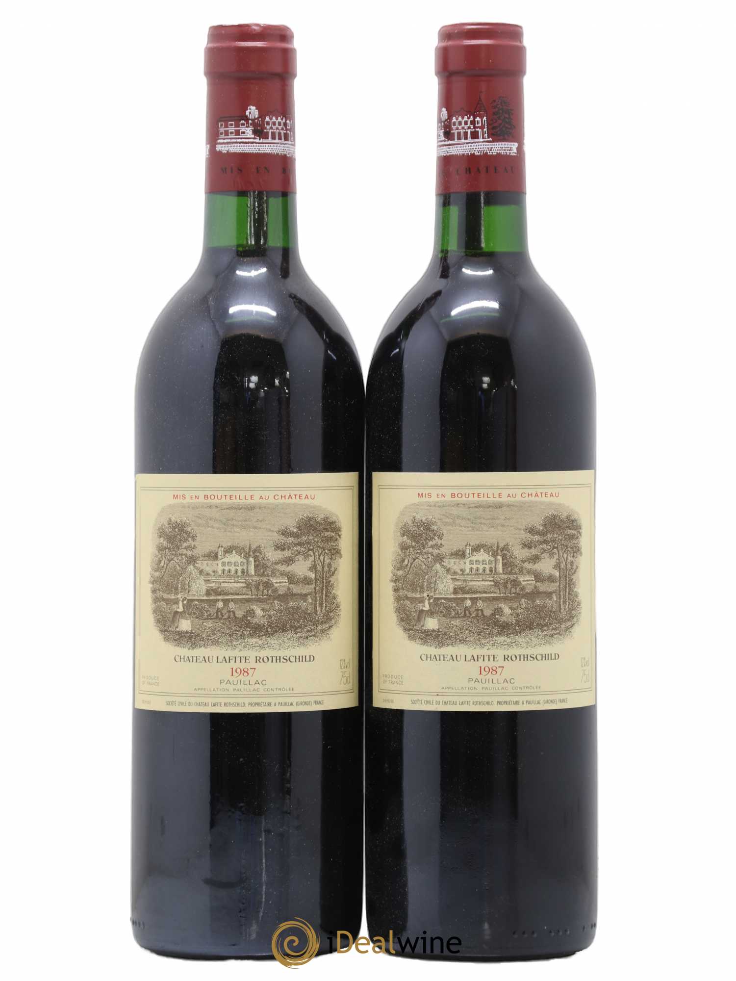 Château Lafite Rothschild 1er Grand Cru Classé 1987 - Lot de 2 bouteilles - 0