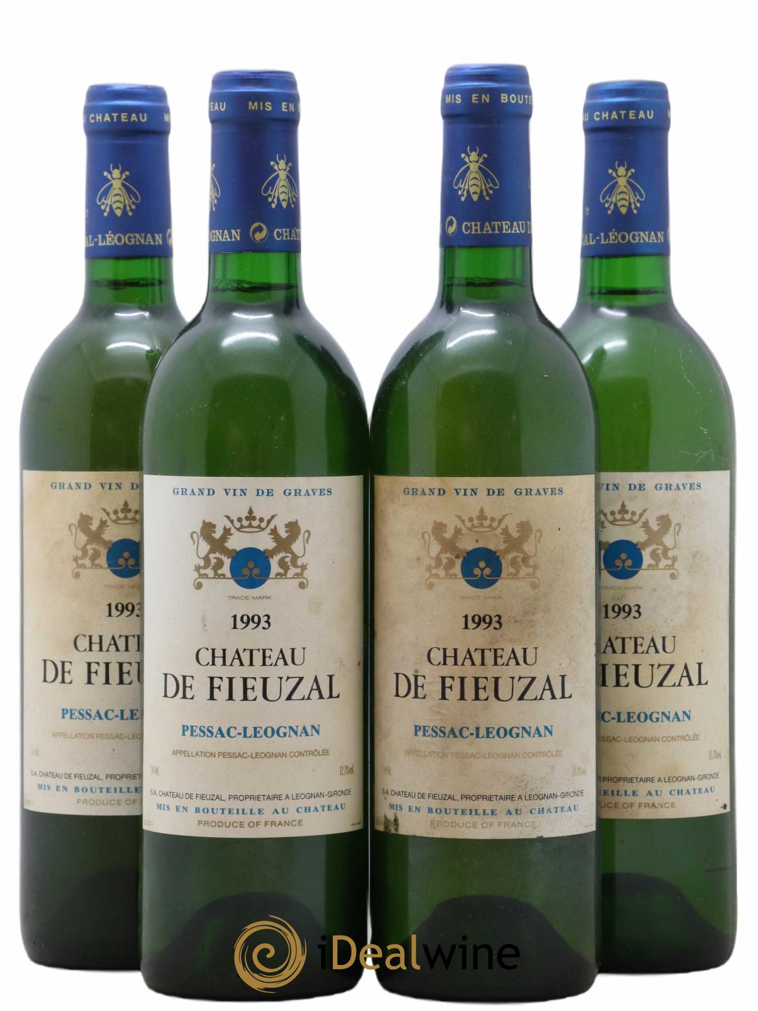 Château de Fieuzal 1993 - Lot of 4 bottles - 0
