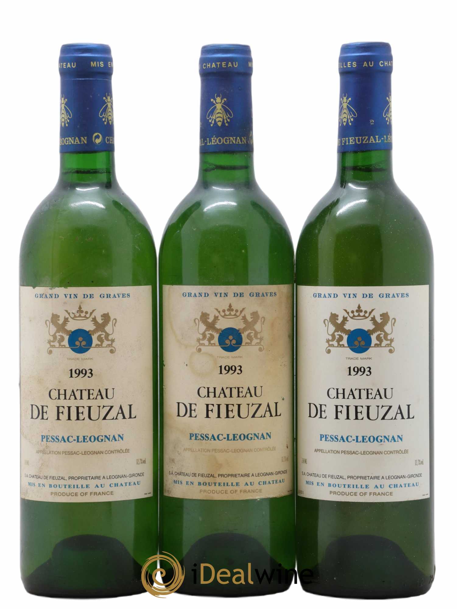 Château de Fieuzal 1993 - Lot de 3 bouteilles - 0