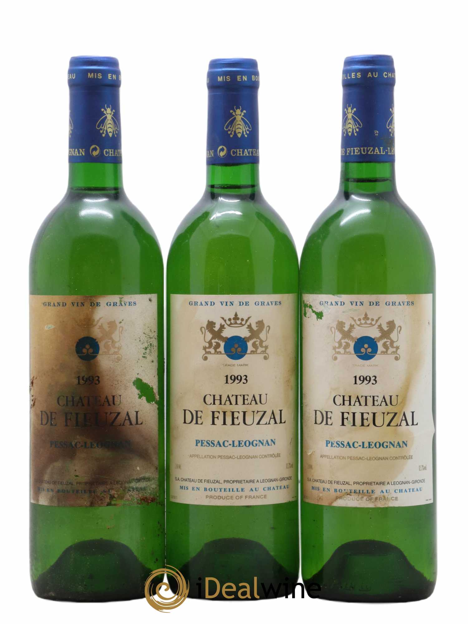 Château de Fieuzal 1993 - Lot of 3 bottles - 0