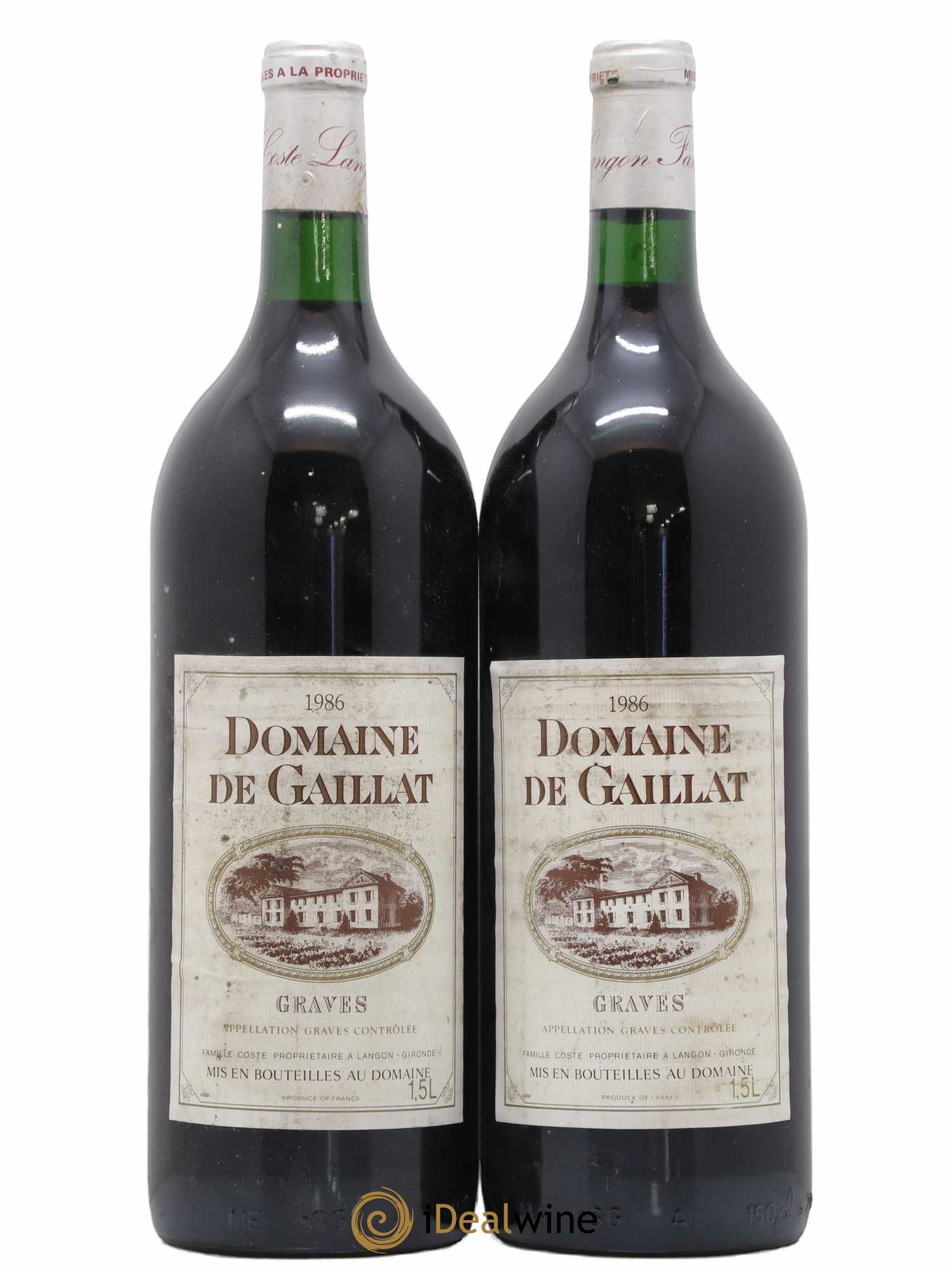 Graves Domaine De Gaillat 1986 - Posten von 2 Magnum - 0