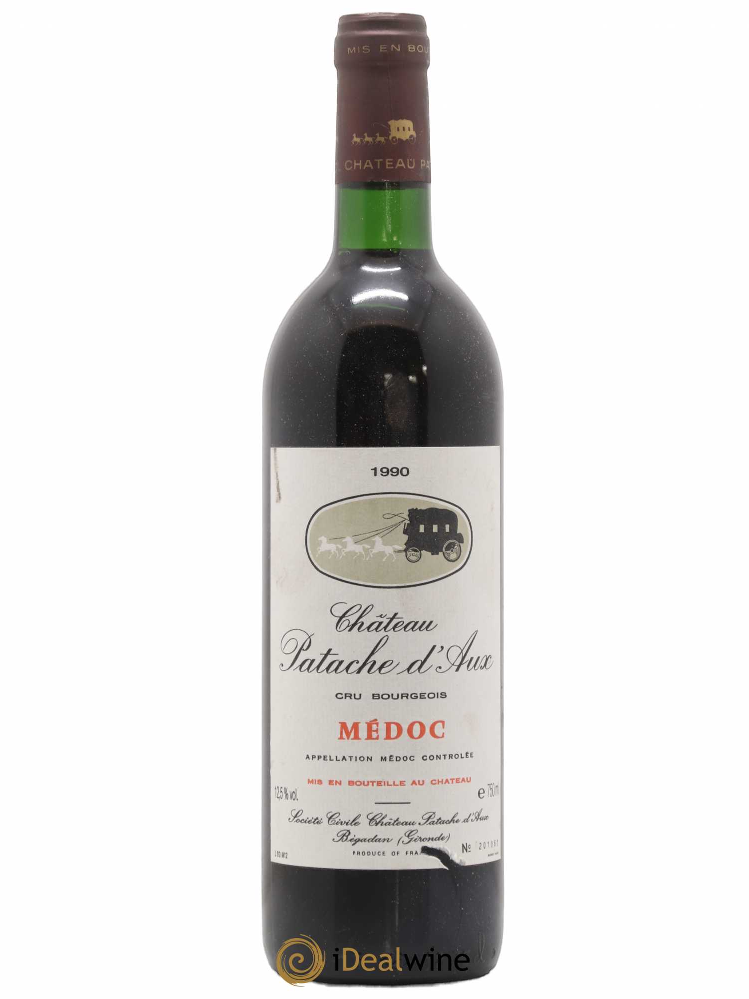 Château Patache d'Aux Cru Bourgeois 1990 - Lot de 1 bouteille - 0
