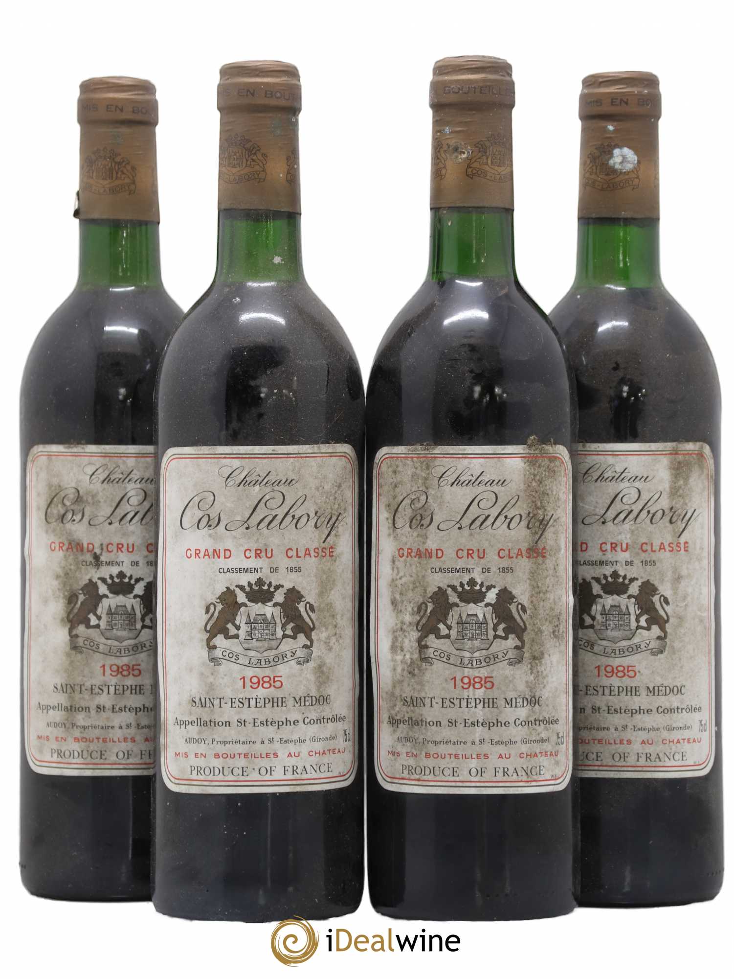 Château Cos Labory 5ème Grand Cru Classé 1985 - Lot de 4 bouteilles - 0
