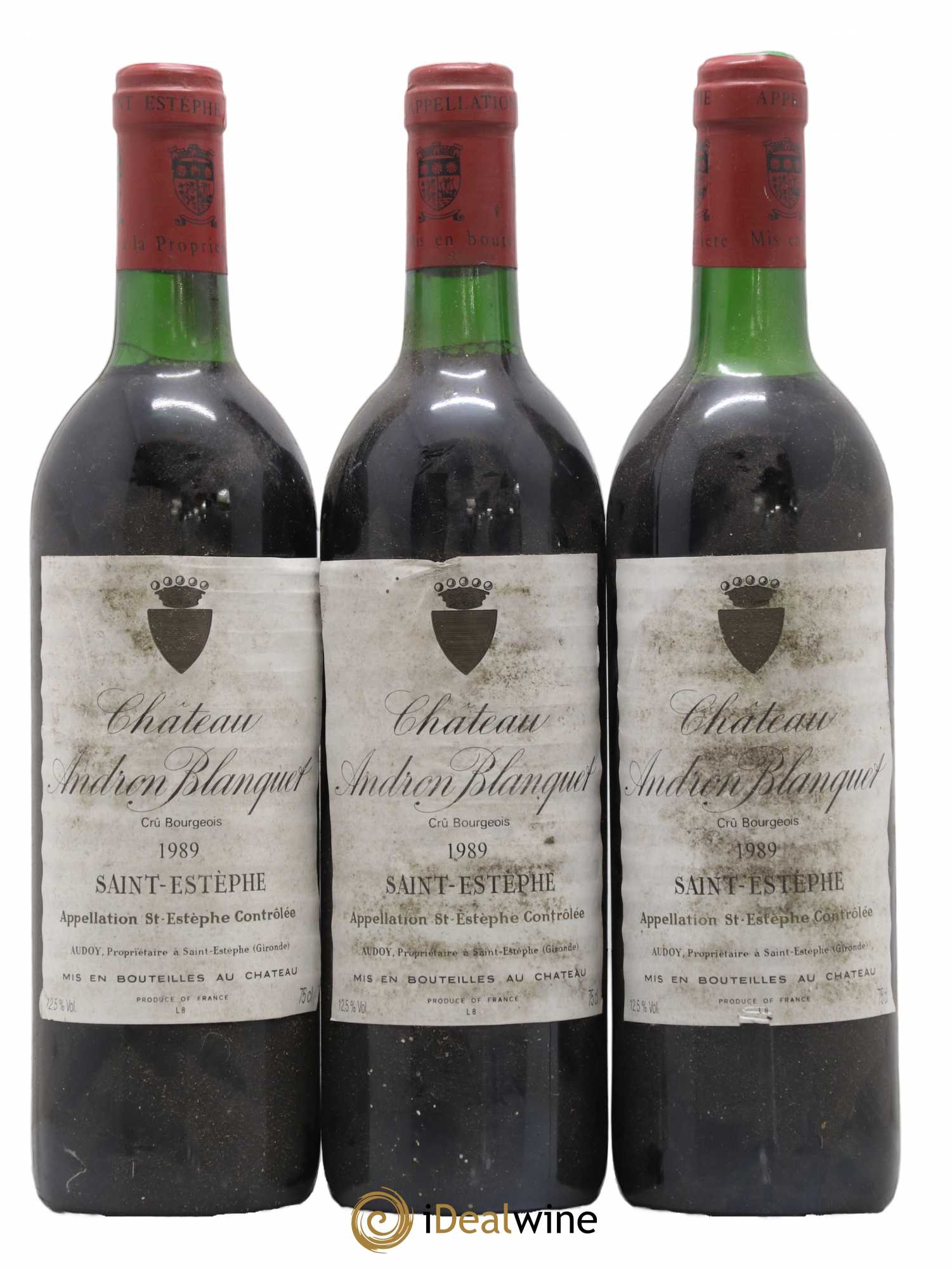 Château Andron Blanquet Cru Bourgeois 1989 - Lot de 3 bouteilles - 0
