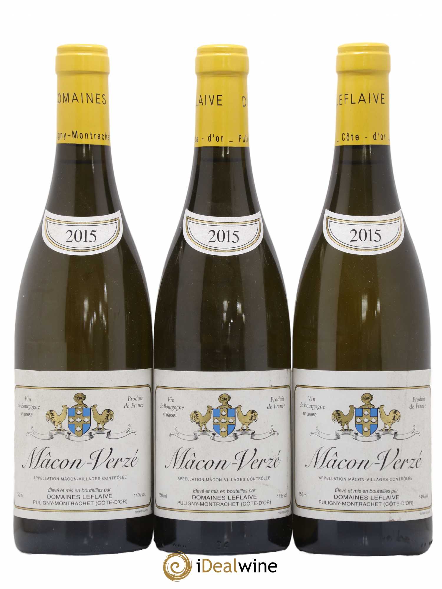 Mâcon Verzé Leflaive (Domaine) 2015 - Lot de 3 bouteilles - 0