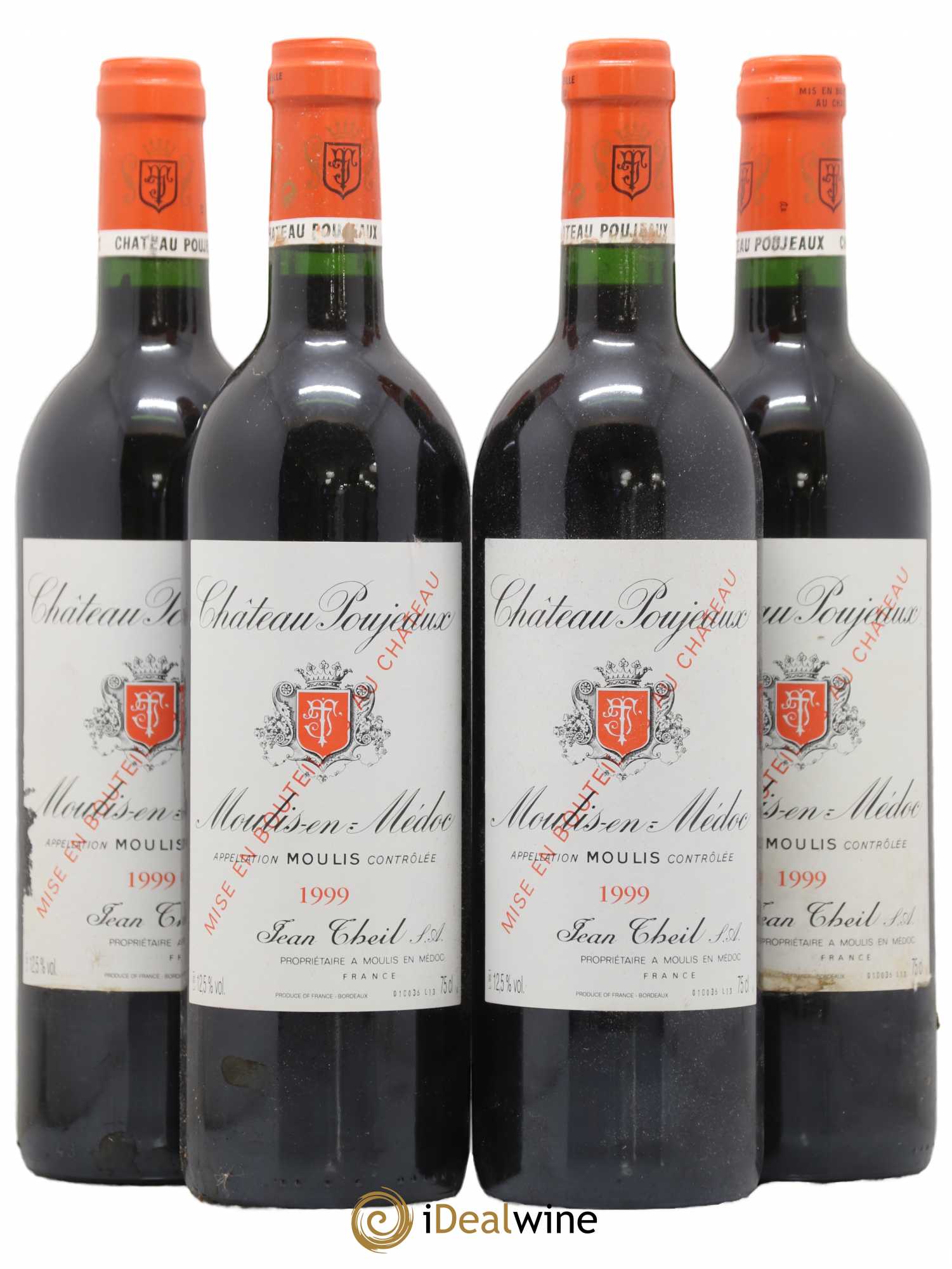 Château Poujeaux 1999 - Lot de 4 bouteilles - 0