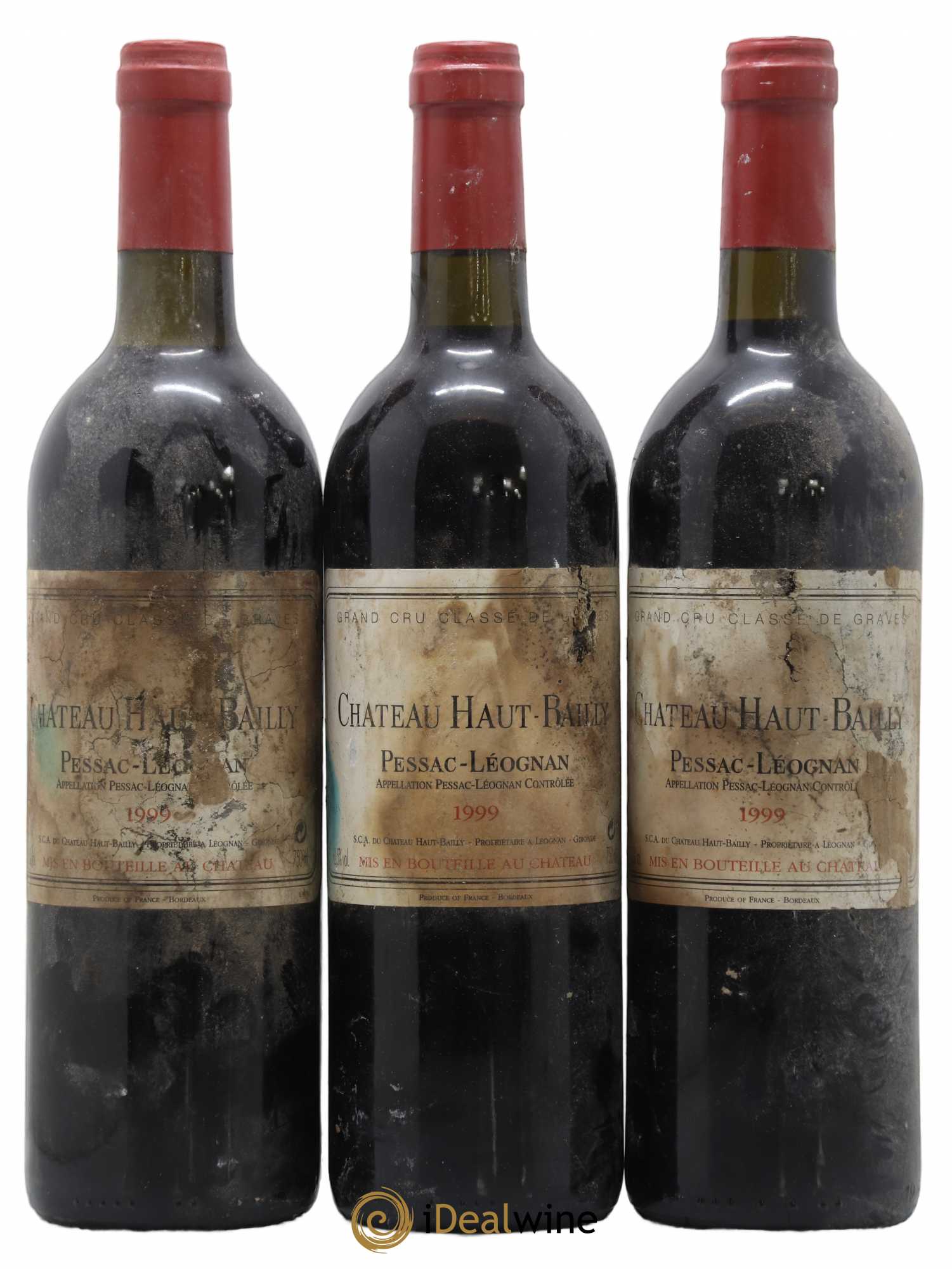 Château Haut-Bailly Cru Classé de Graves 1999 - Lot de 3 bouteilles - 0