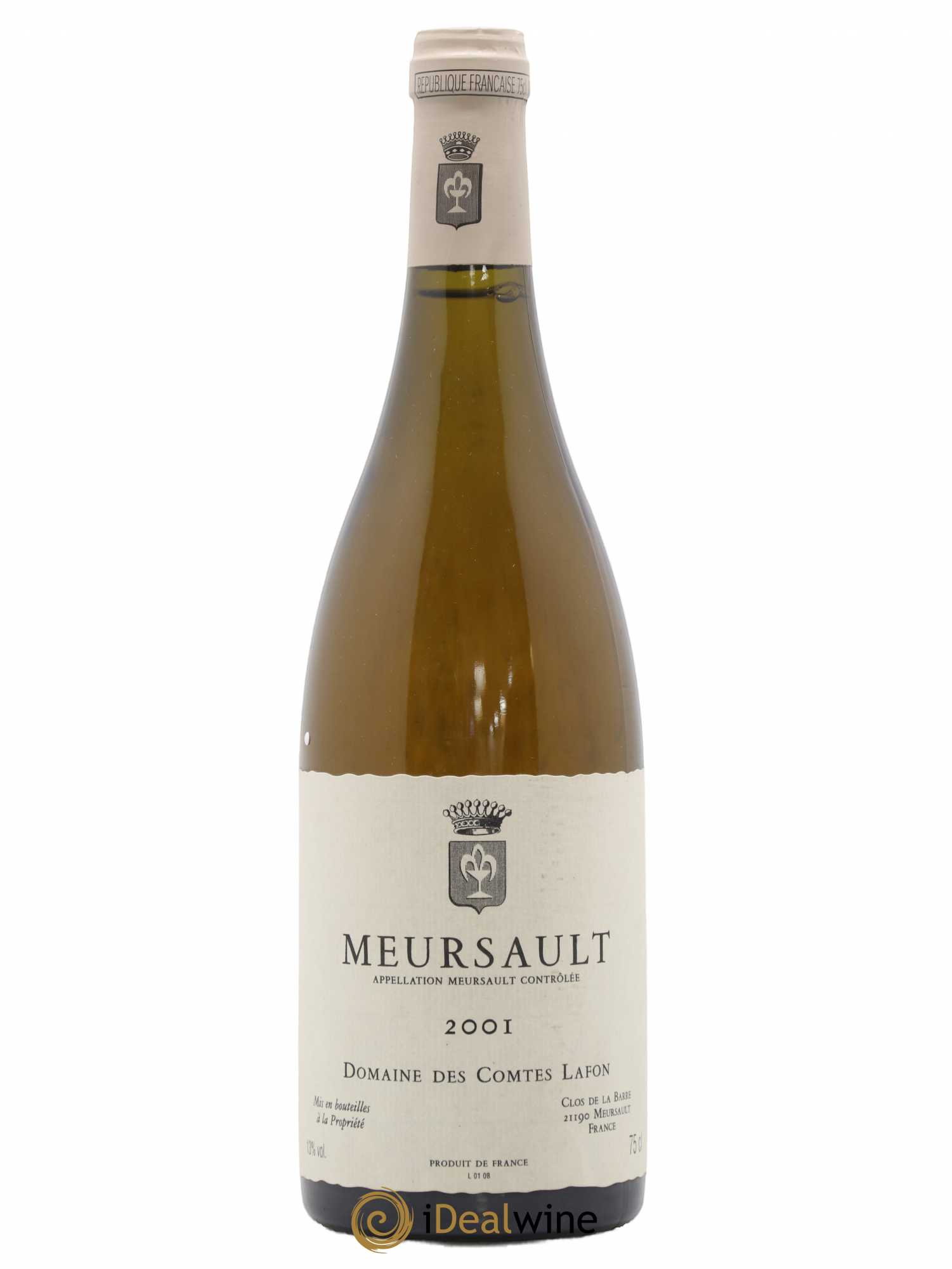 Meursault Comtes Lafon (Domaine des) 2001 - Lot de 1 bouteille - 0