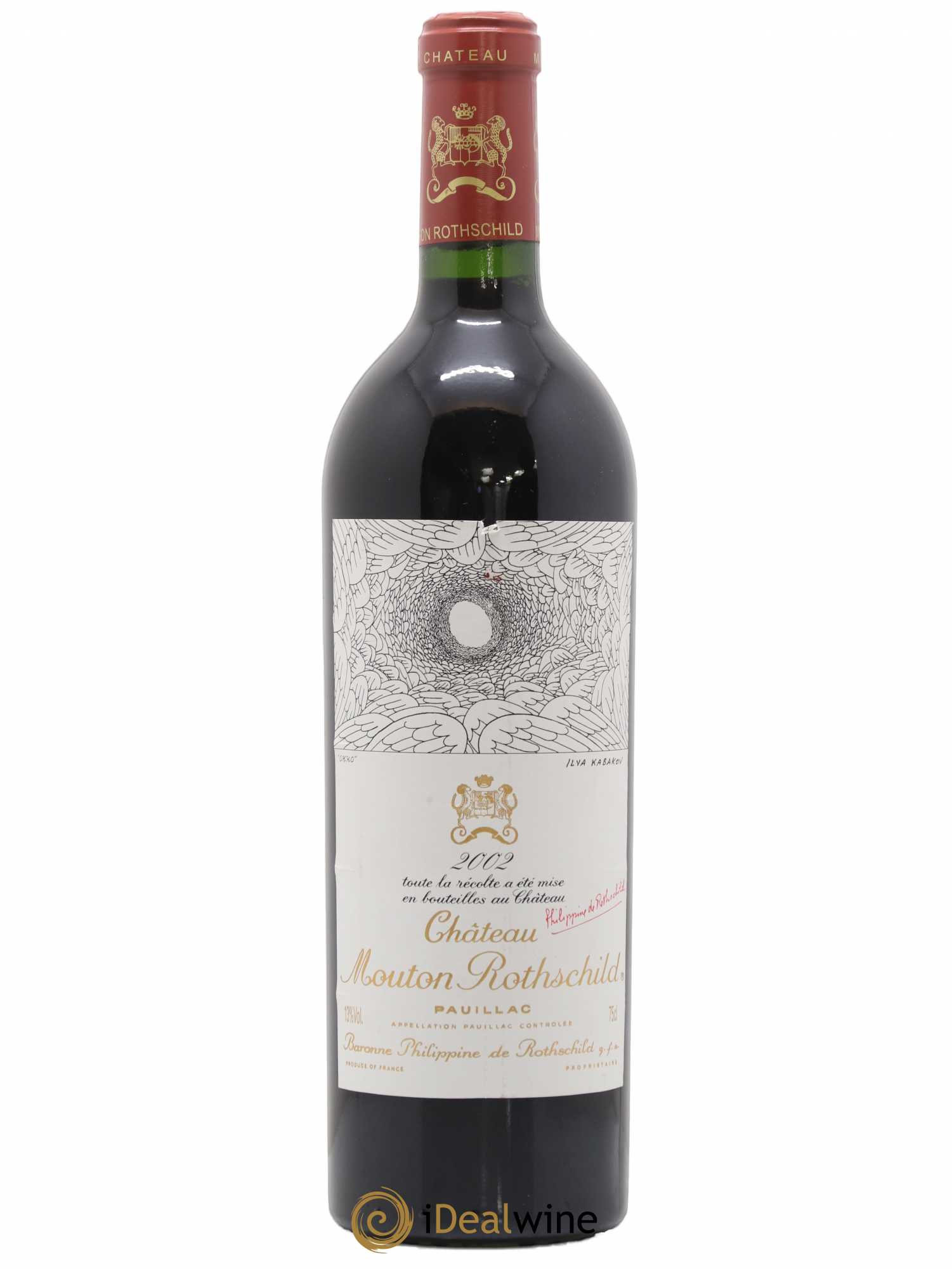 Château Mouton Rothschild 1er Grand Cru Classé 2002 - Lot de 1 bouteille - 0