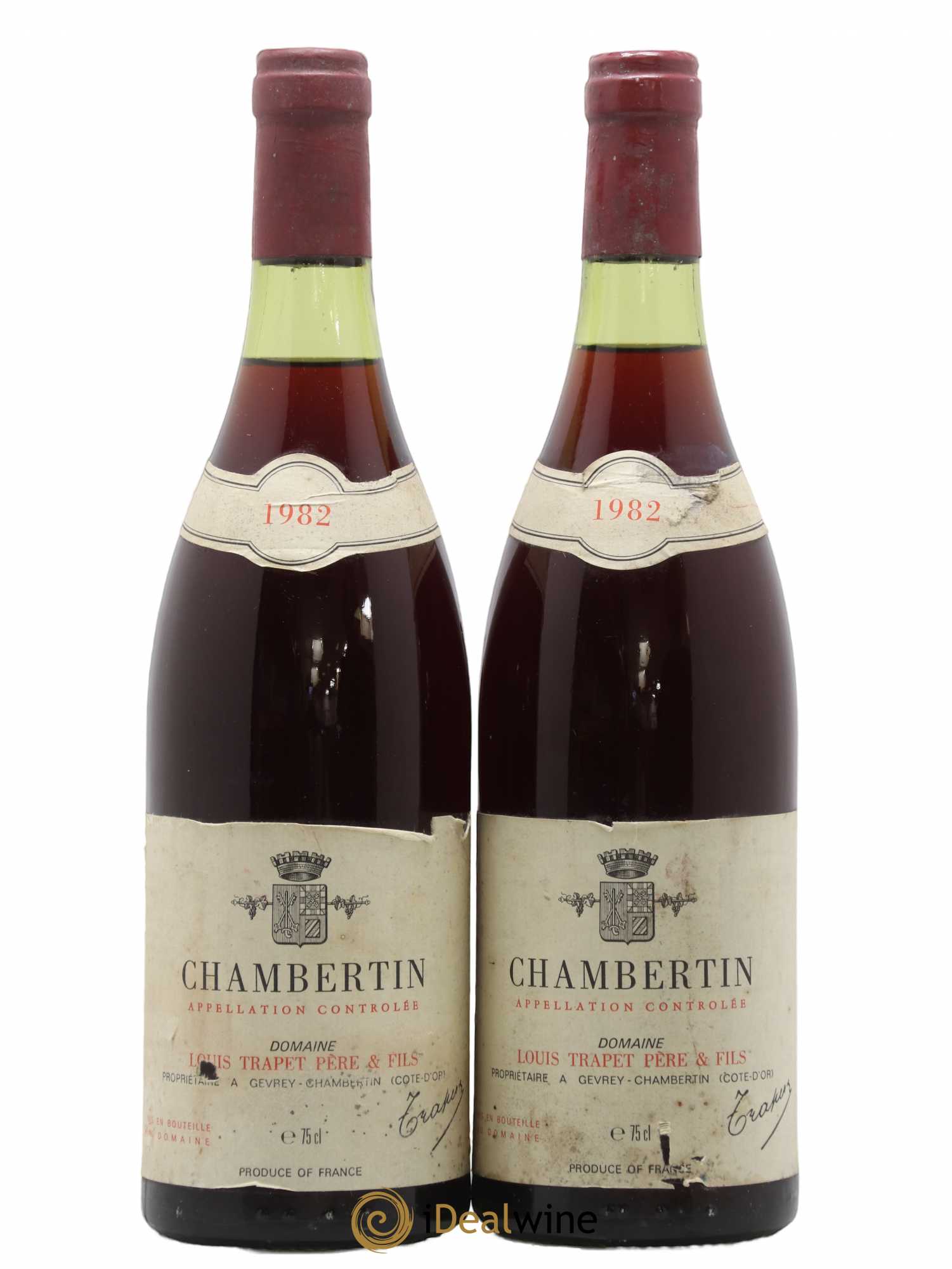 Chambertin Grand Cru Domaine Trapet 1982 - Lot de 2 bouteilles - 0