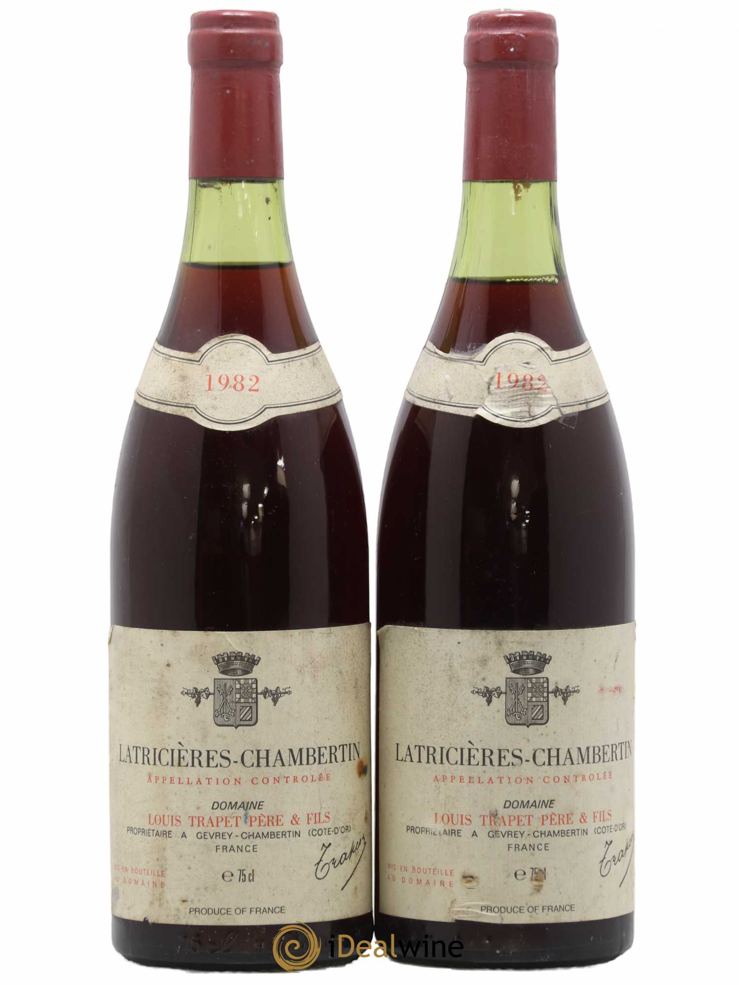 Latricières-Chambertin Grand Cru Domaine Trapet 1982 - Lot de 2 bouteilles - 0
