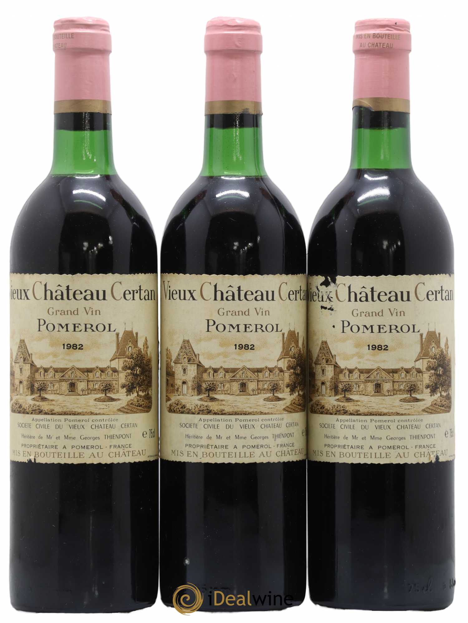 Vieux Château Certan 1982 - Lot de 3 bouteilles - 0
