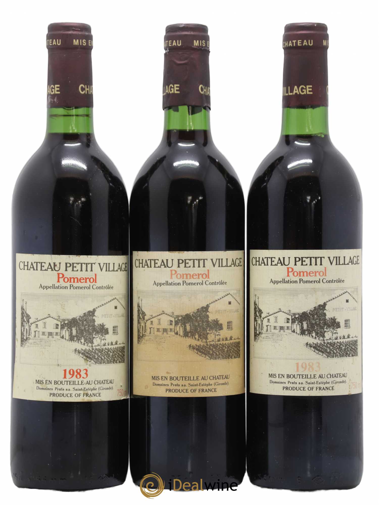 Château Petit Village 1983 - Lot de 3 bouteilles - 0