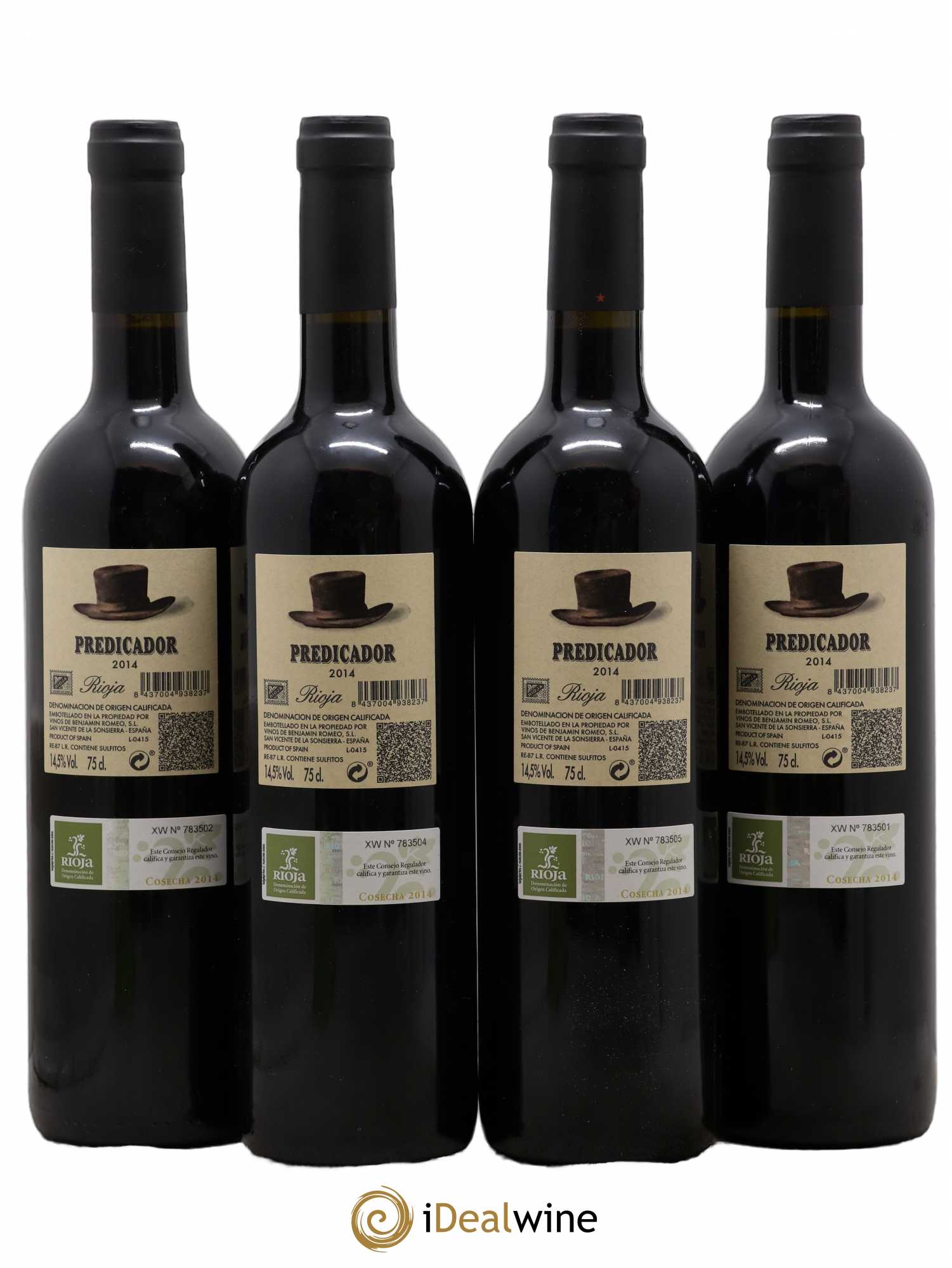 Rioja DOCa Bodega Contador Predicador Benjamin Romeo 2014 - Lot of 4 bottles - 1