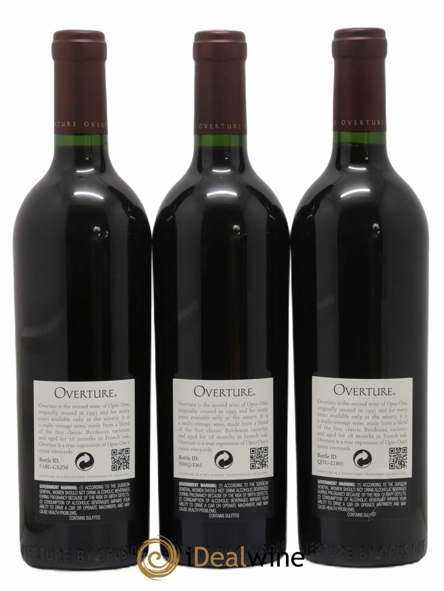 Napa Valley Opus One Overture Robert Mondavi - Lot of 3 bottles - 1