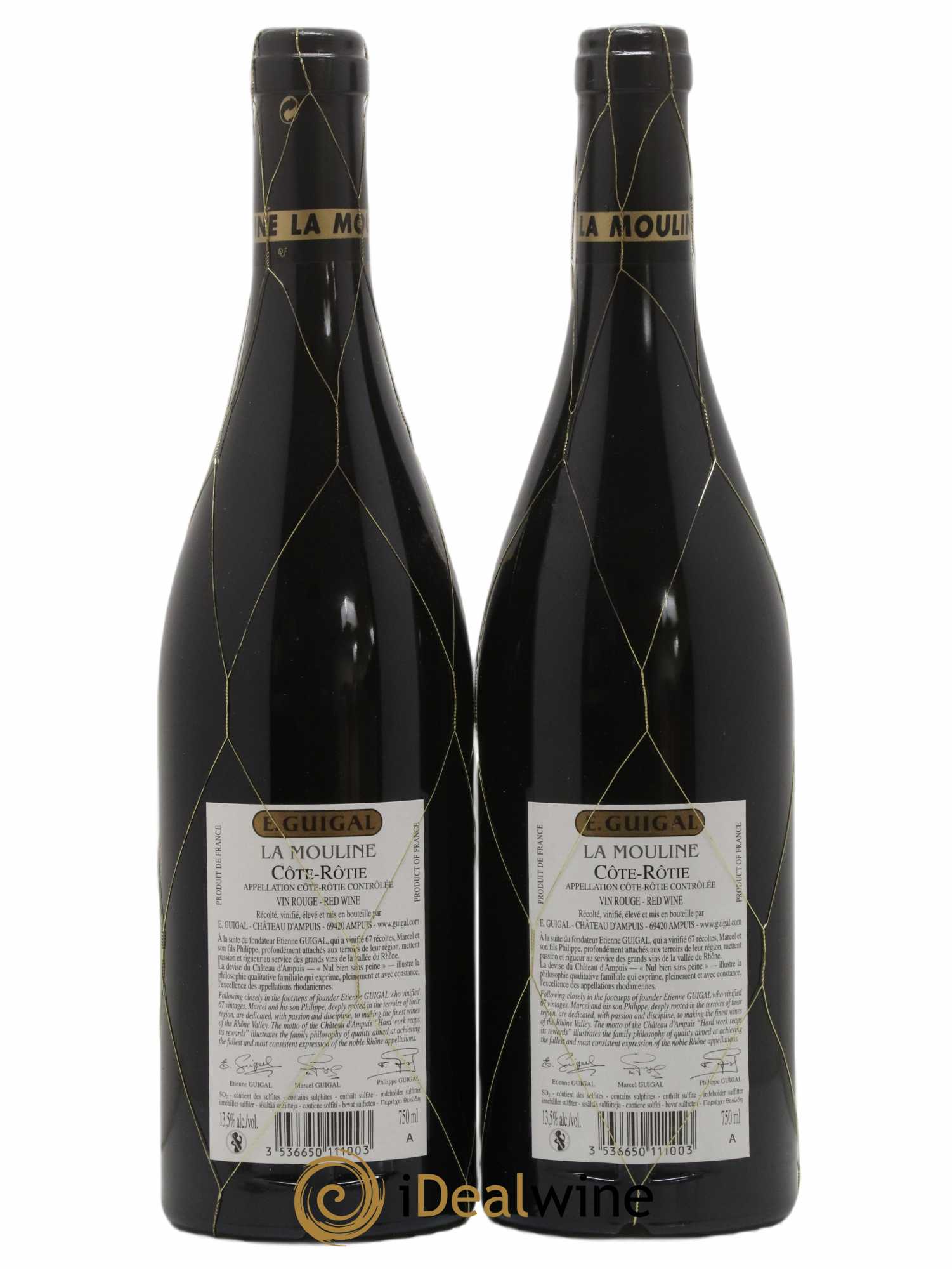 Côte-Rôtie La Mouline Guigal 2016 - Lot of 2 bottles - 1