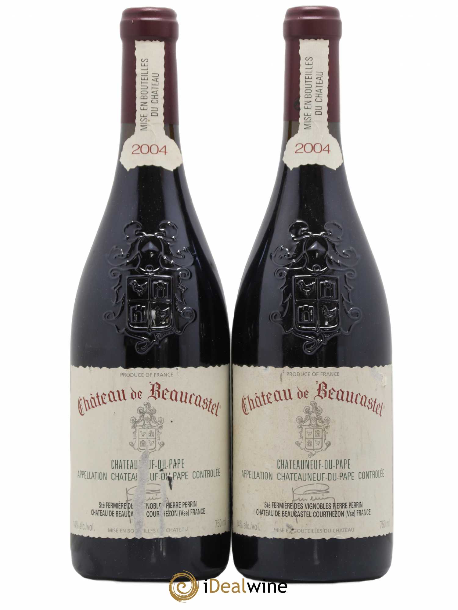 Châteauneuf-du-Pape Château de Beaucastel Famille Perrin 2004 - Lot de 2 bouteilles - 0