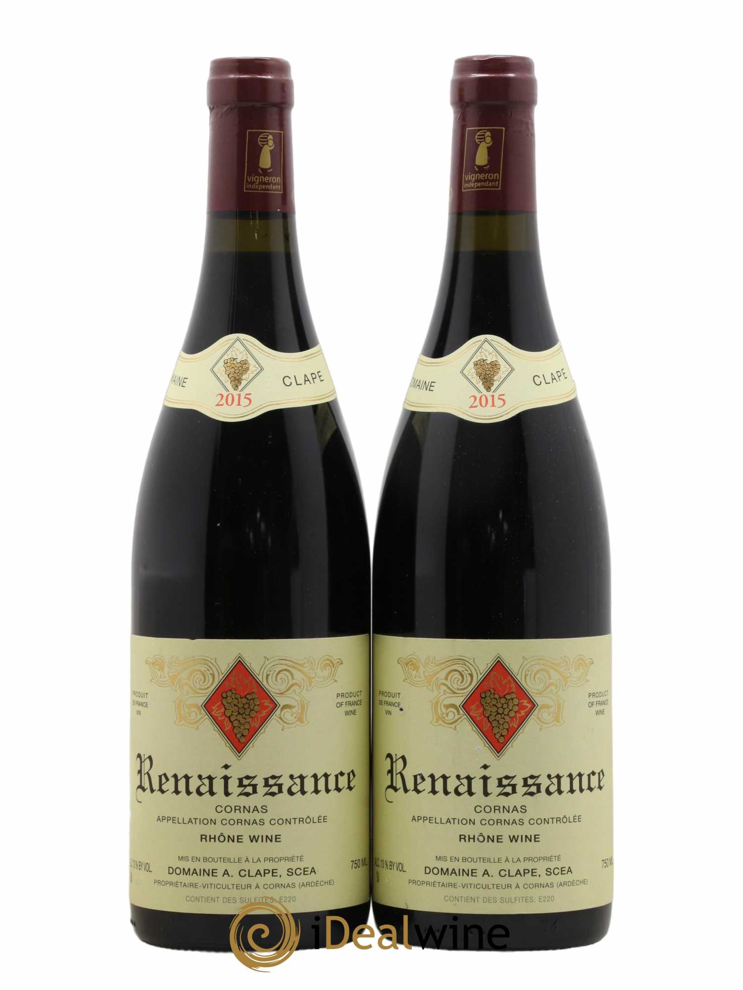 Cornas Renaissance Auguste Clape 2015 - Posten von 2 Flaschen - 0