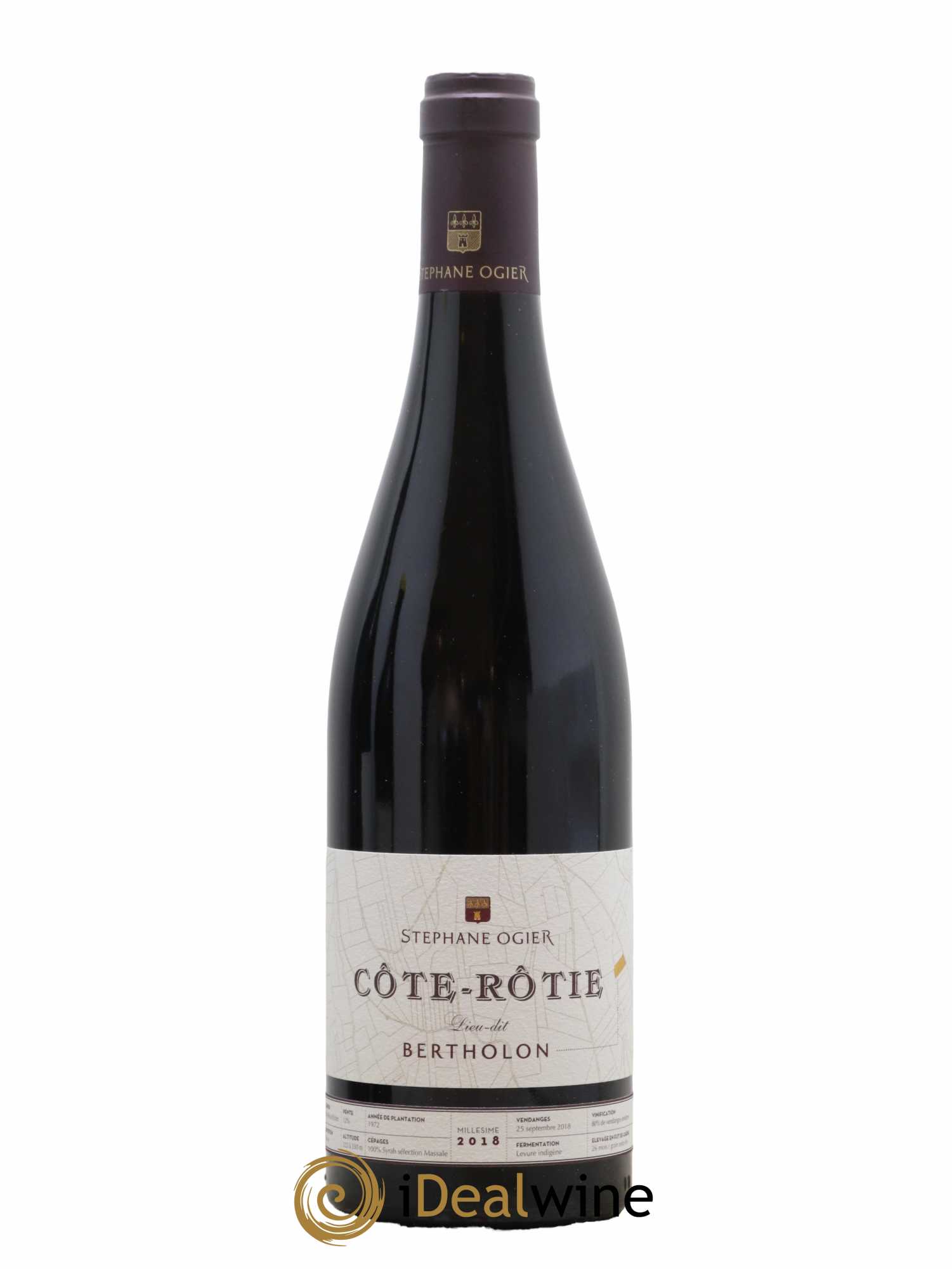 Côte-Rôtie Bertholon Stéphane Ogier 2018 - Lot de 1 bouteille - 0