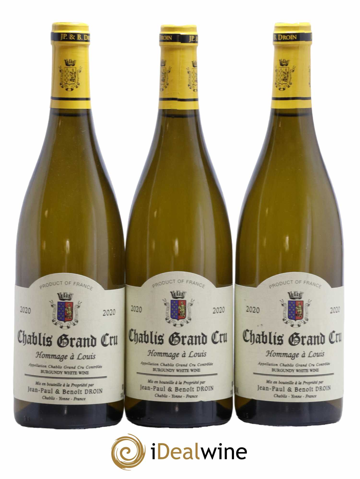 Chablis Grand Cru Hommage à Louis Jean-Paul & Benoît Droin (Domaine) 2020 - Lot de 3 bouteilles - 0