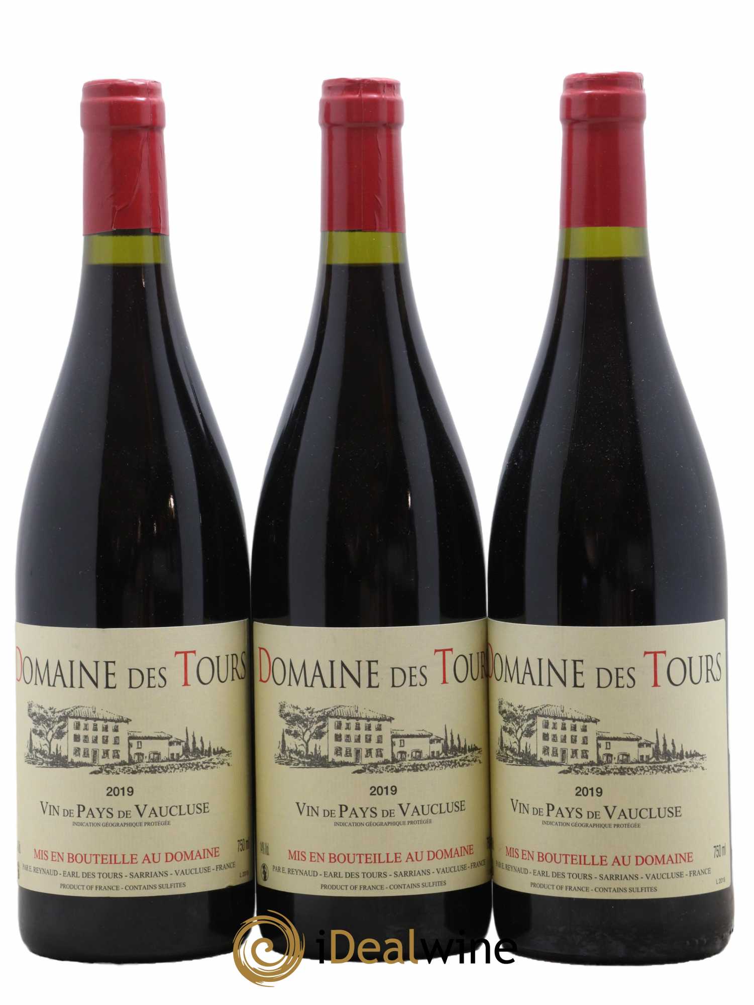Vaucluse (Vin de Pays de Vaucluse) Domaine des Tours Emmanuel Reynaud 2019 - Lot de 3 bouteilles - 0