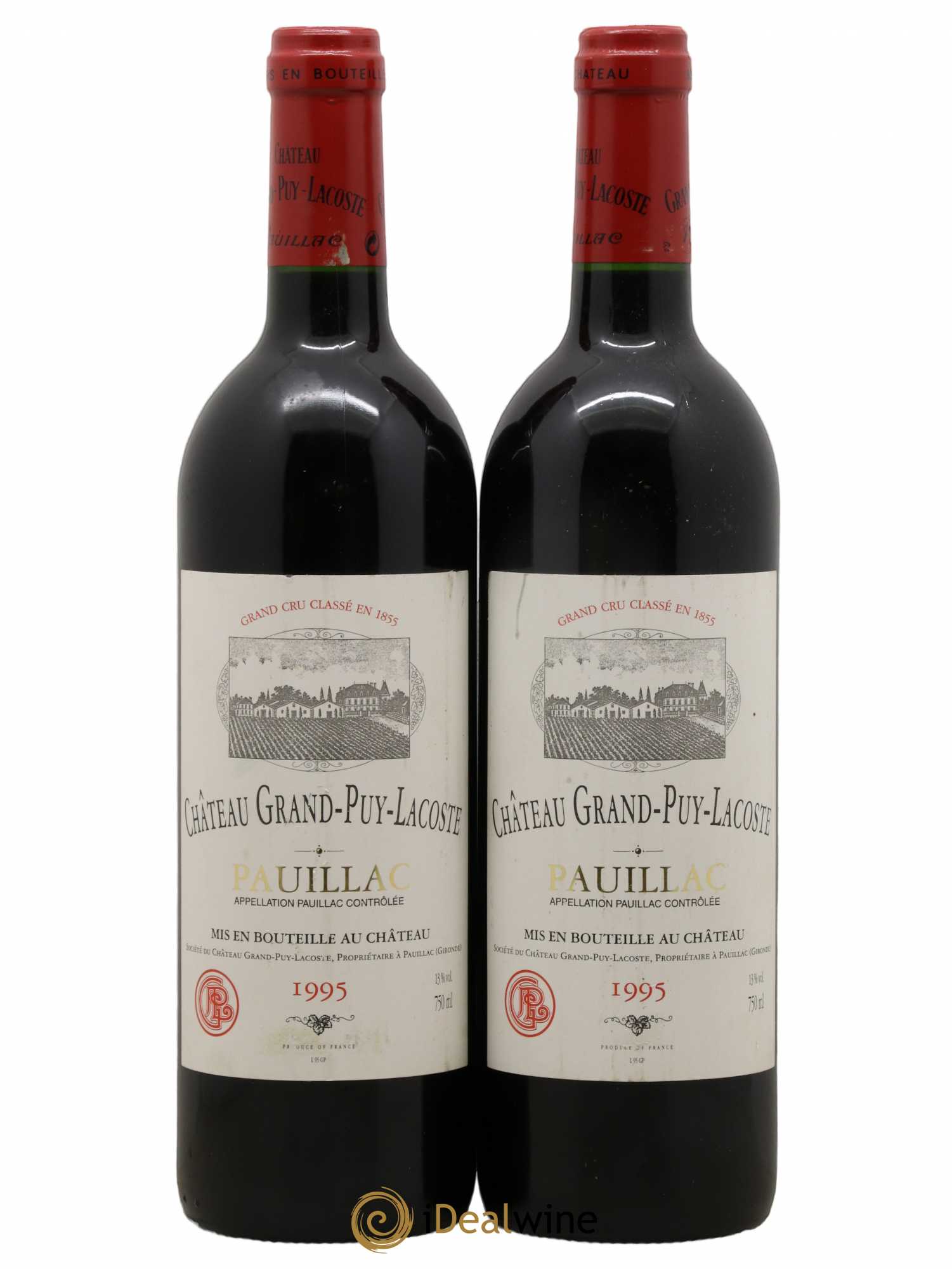 Château Grand Puy Lacoste 5ème Grand Cru Classé 1995 - Lot de 2 bouteilles - 0