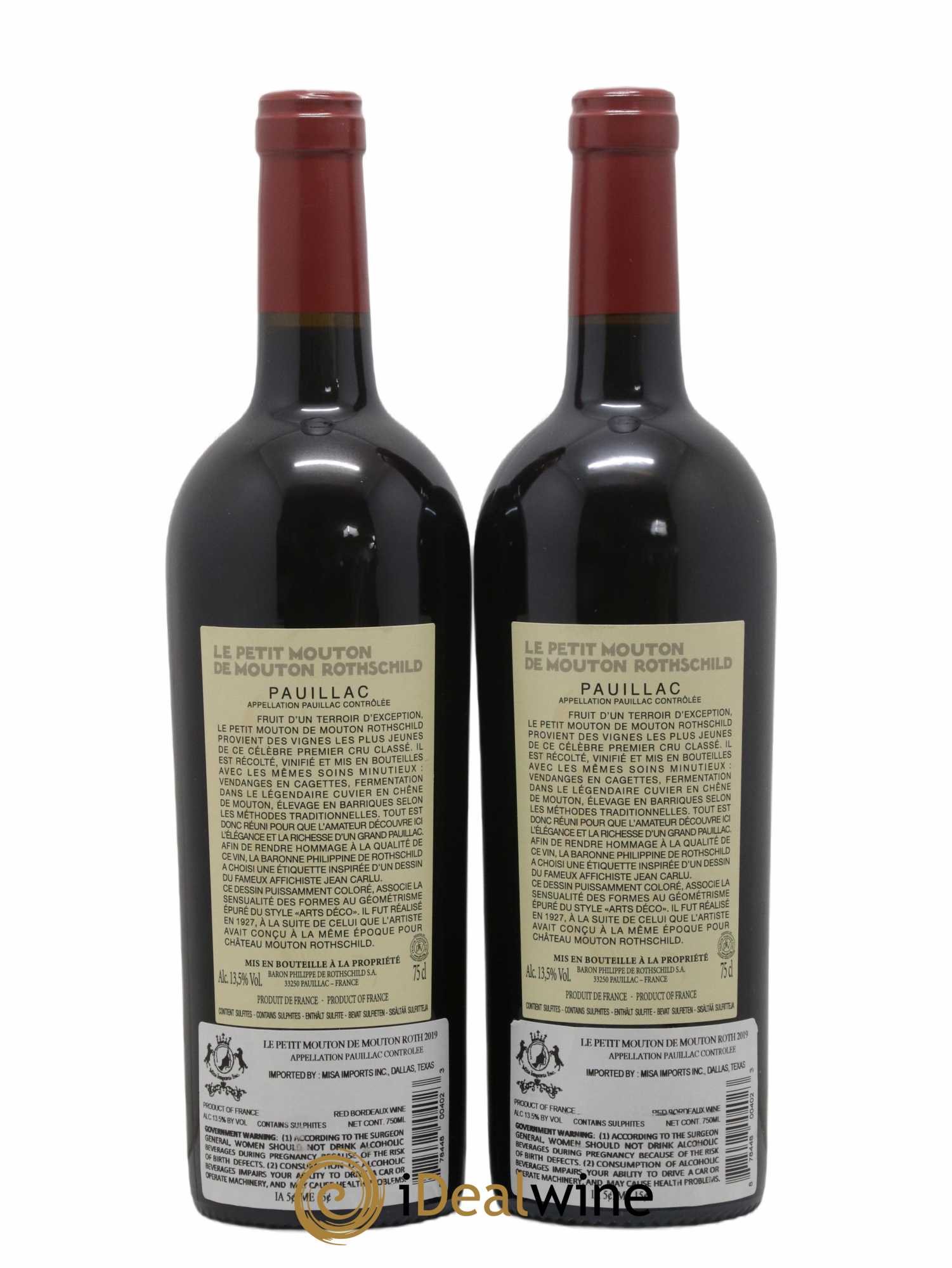 Petit Mouton Second Vin 2019 - Lot of 2 bottles - 1