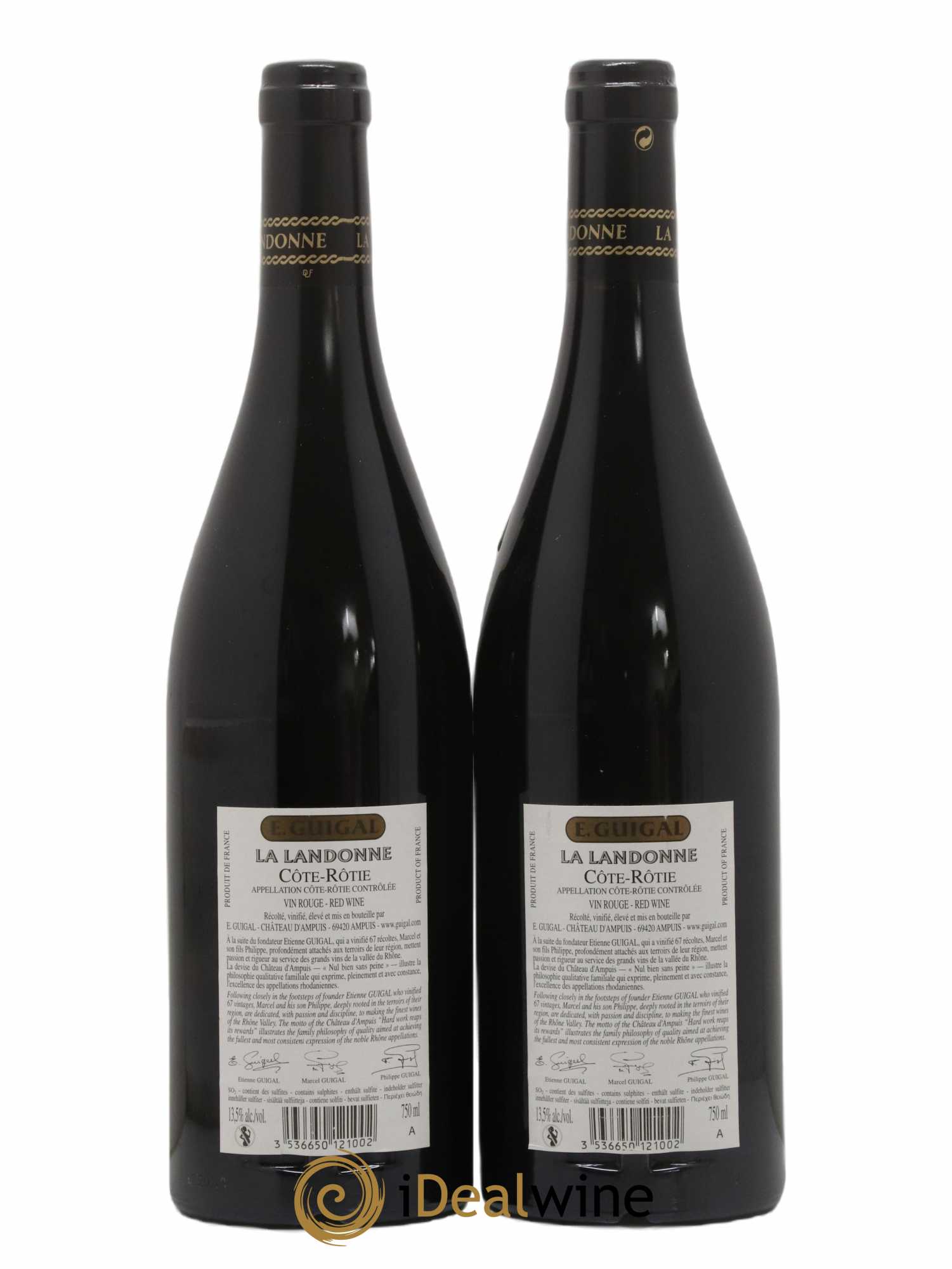 Côte-Rôtie La Landonne Guigal  2016 - Lot of 2 bottles - 1