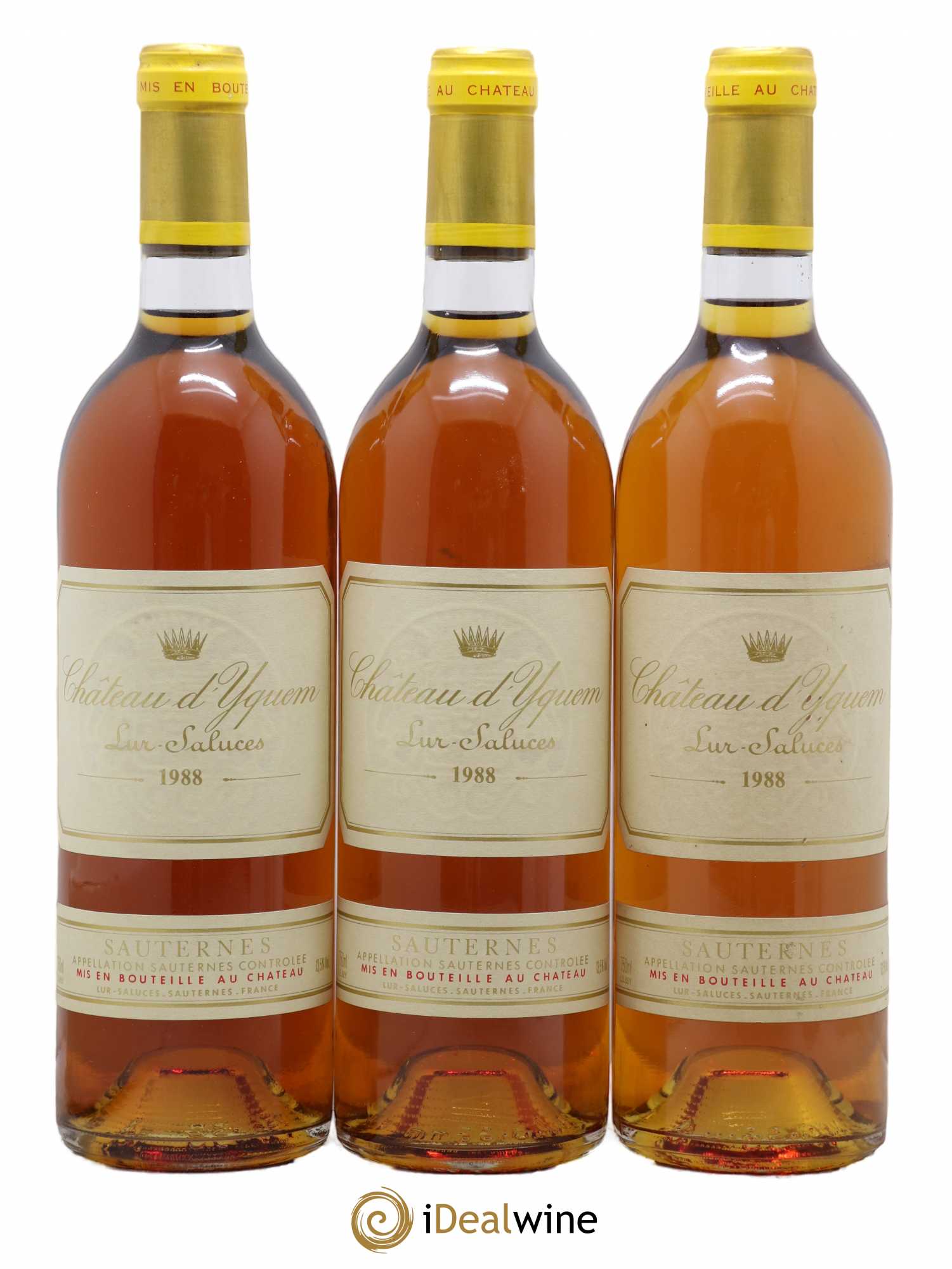 Château d' Yquem 1er Cru Classé Supérieur 1988 - Lotto di 3 bottiglie - 0