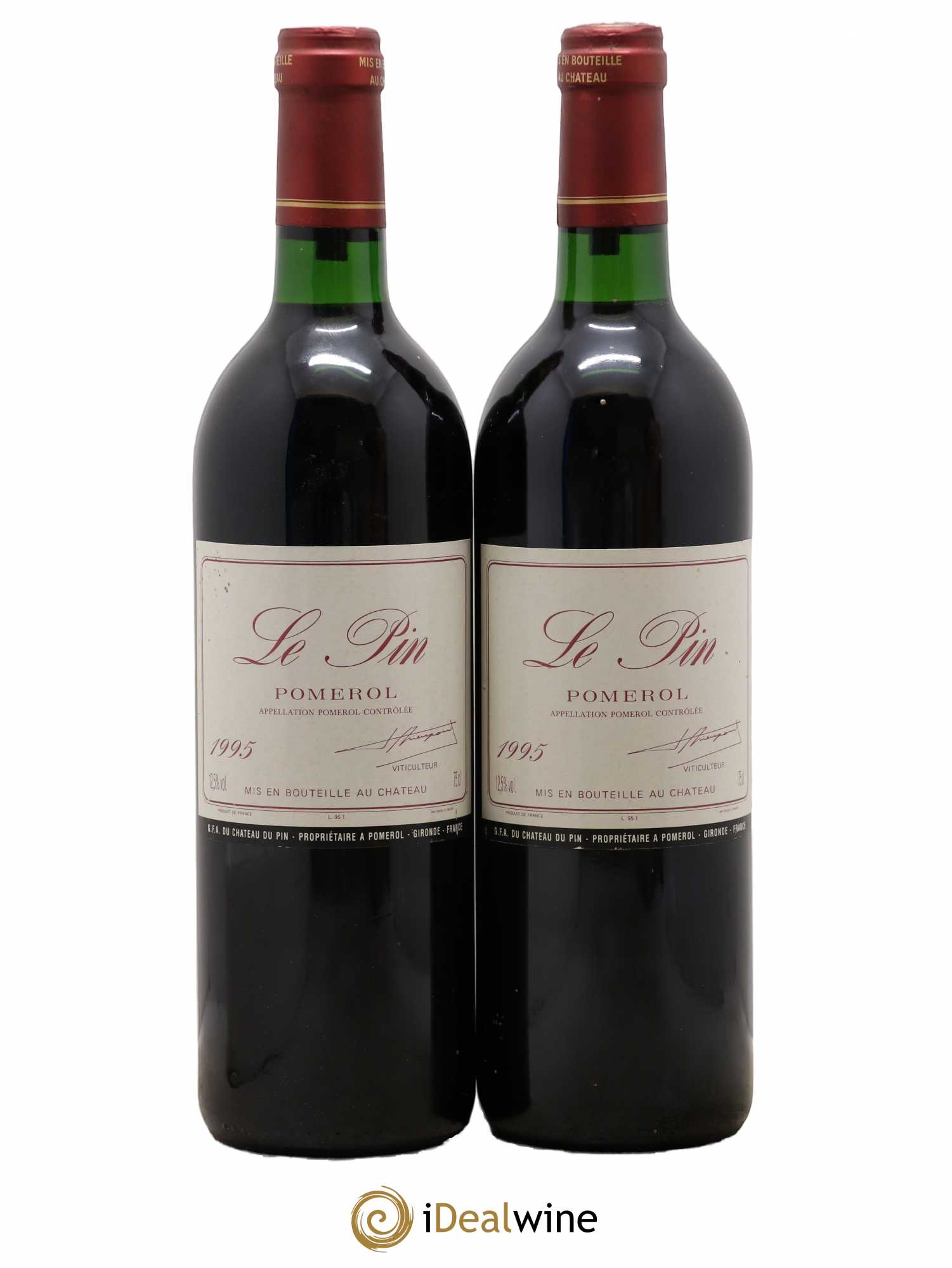Château Le Pin 1995 - Lot de 2 bouteilles - 0